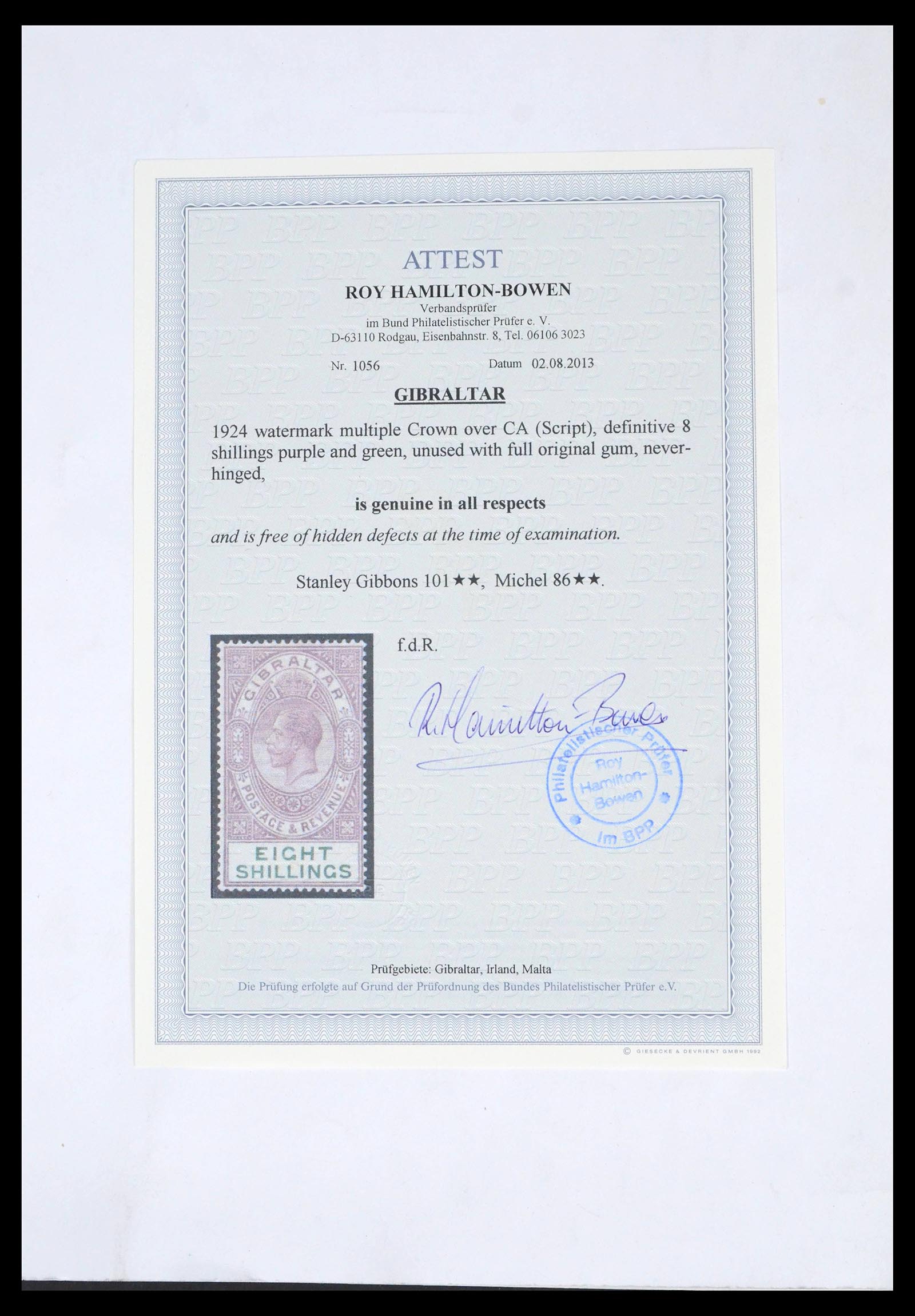 39503 0009 - Postzegelverzameling 39503 Gibraltar 1886-2013.