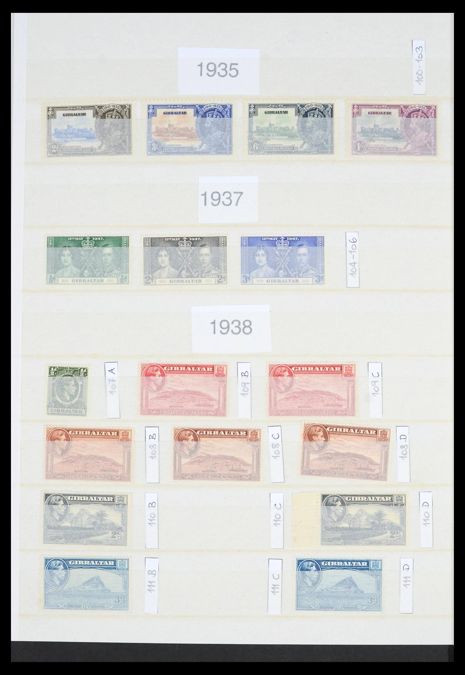 39503 0011 - Postzegelverzameling 39503 Gibraltar 1886-2013.