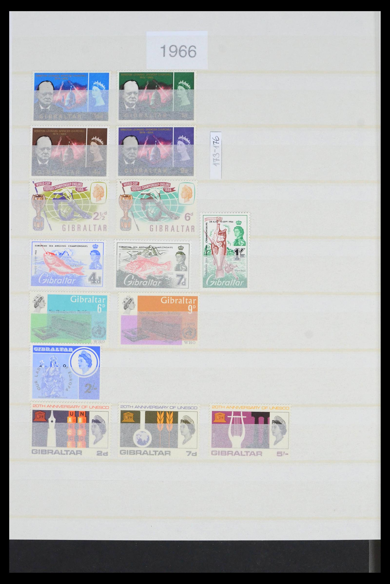 39503 0017 - Postzegelverzameling 39503 Gibraltar 1886-2013.