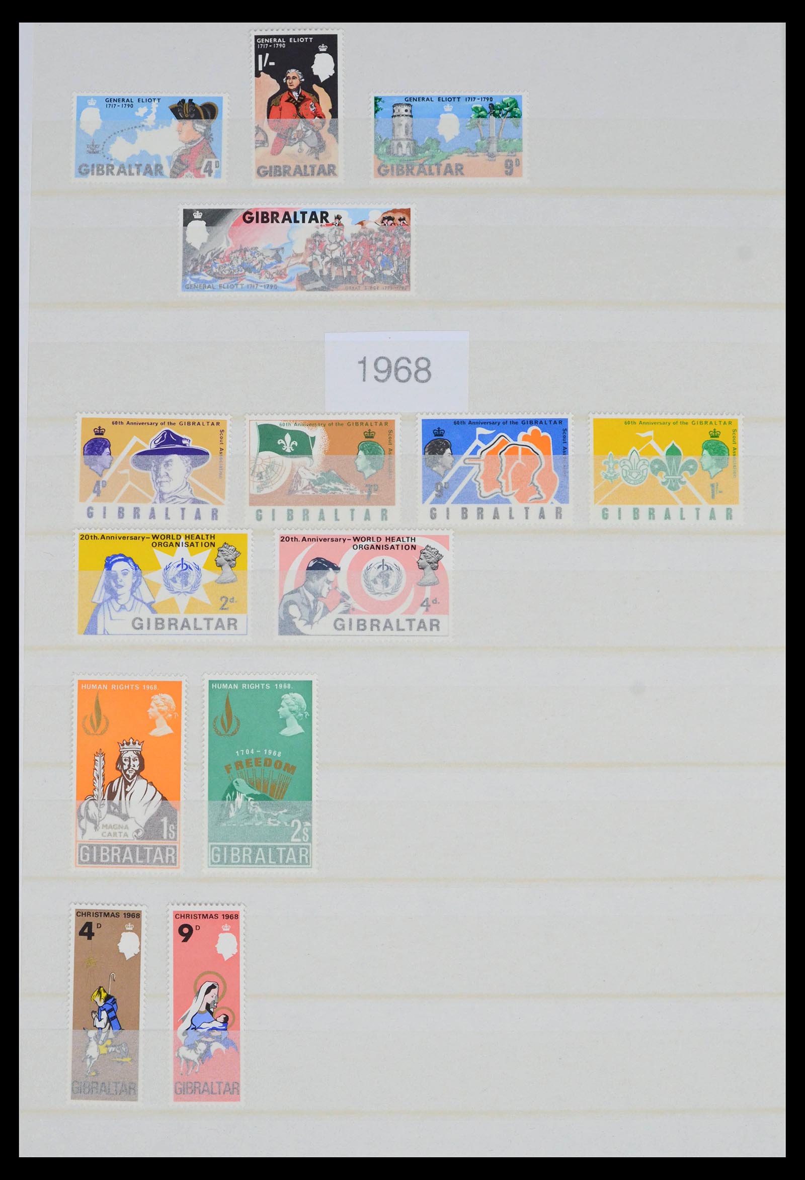 39503 0019 - Postzegelverzameling 39503 Gibraltar 1886-2013.