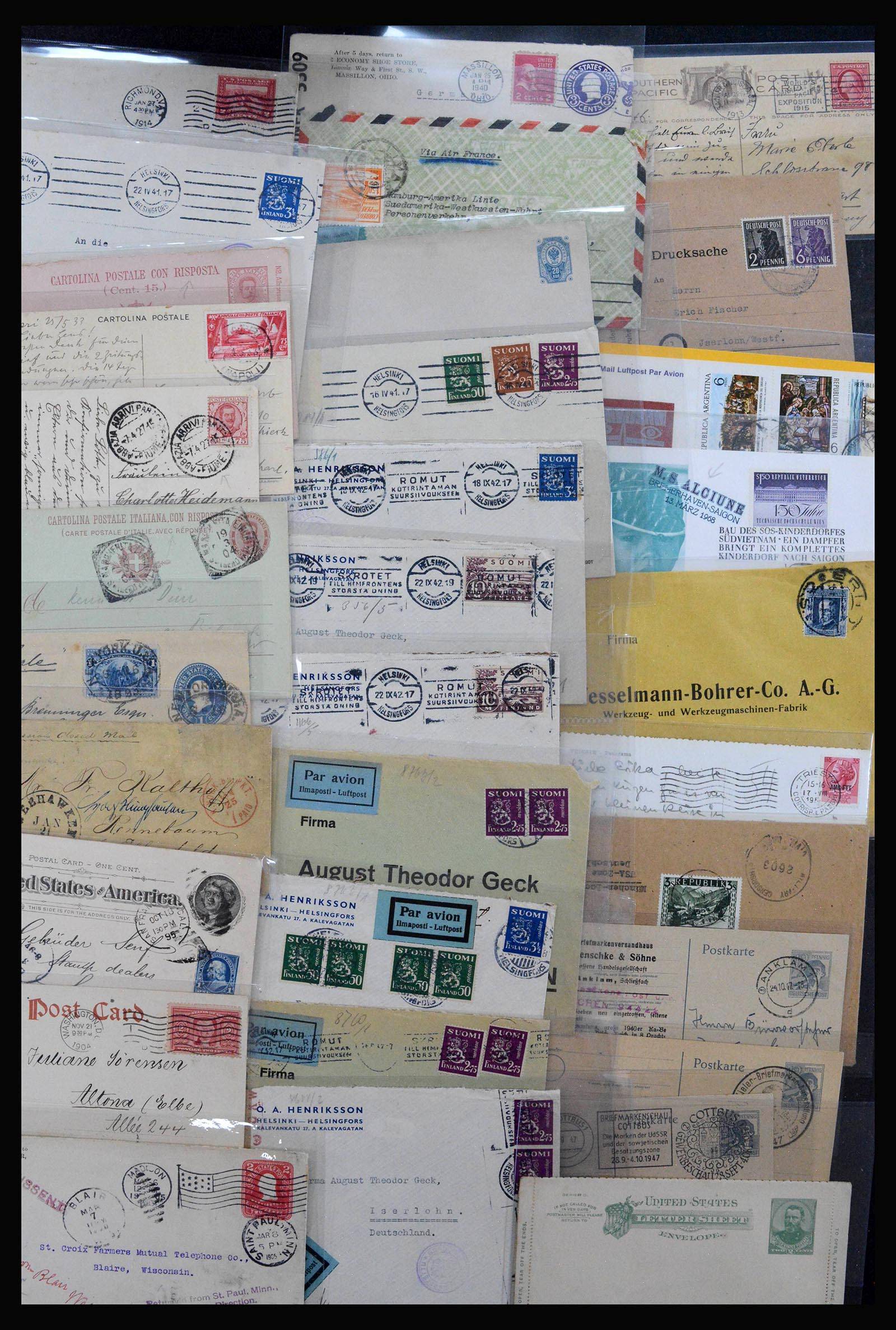 39507 0014 - Postzegelverzameling 39507 Wereld brieven 1860-1960.