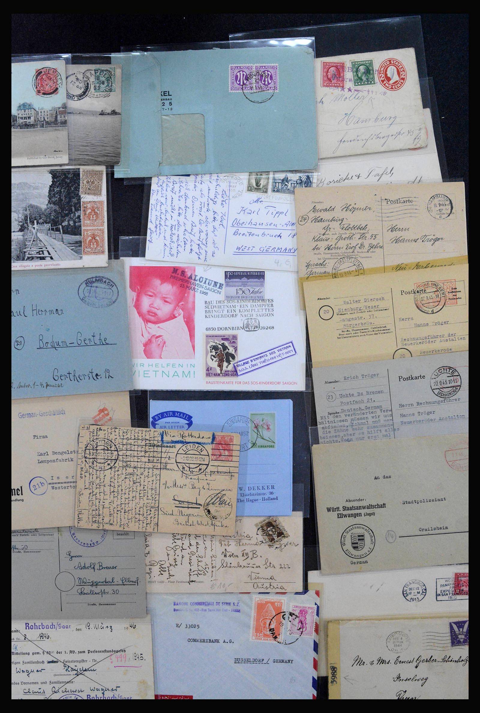 39507 0015 - Postzegelverzameling 39507 Wereld brieven 1860-1960.