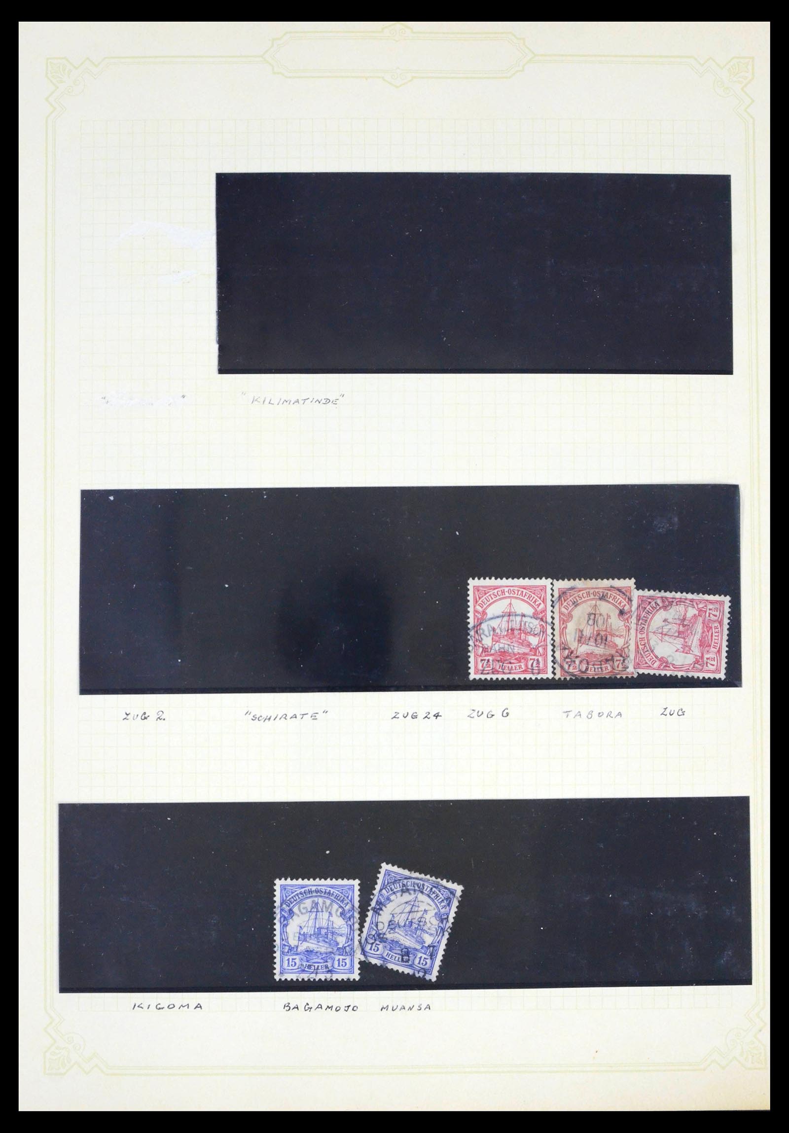 39508 0007 - Postzegelverzameling 39508 Duits Oost Afrika stempels.