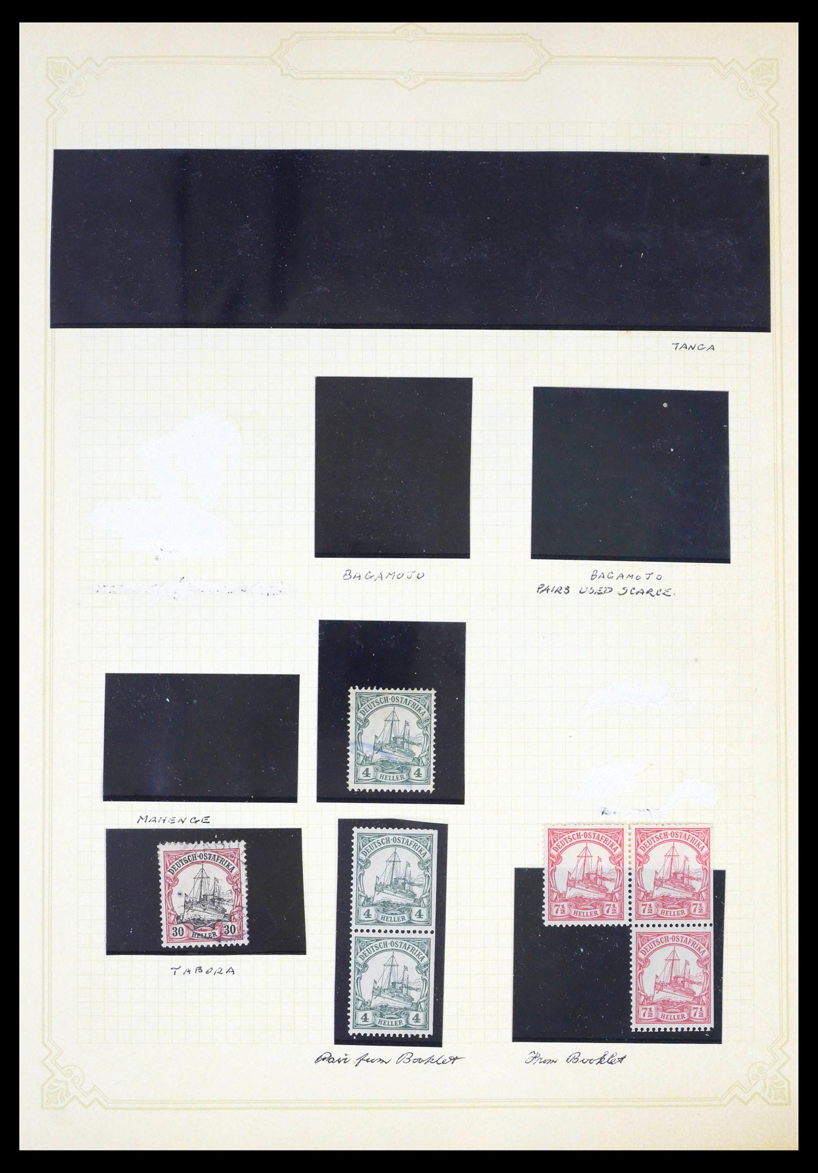 39508 0012 - Postzegelverzameling 39508 Duits Oost Afrika stempels.