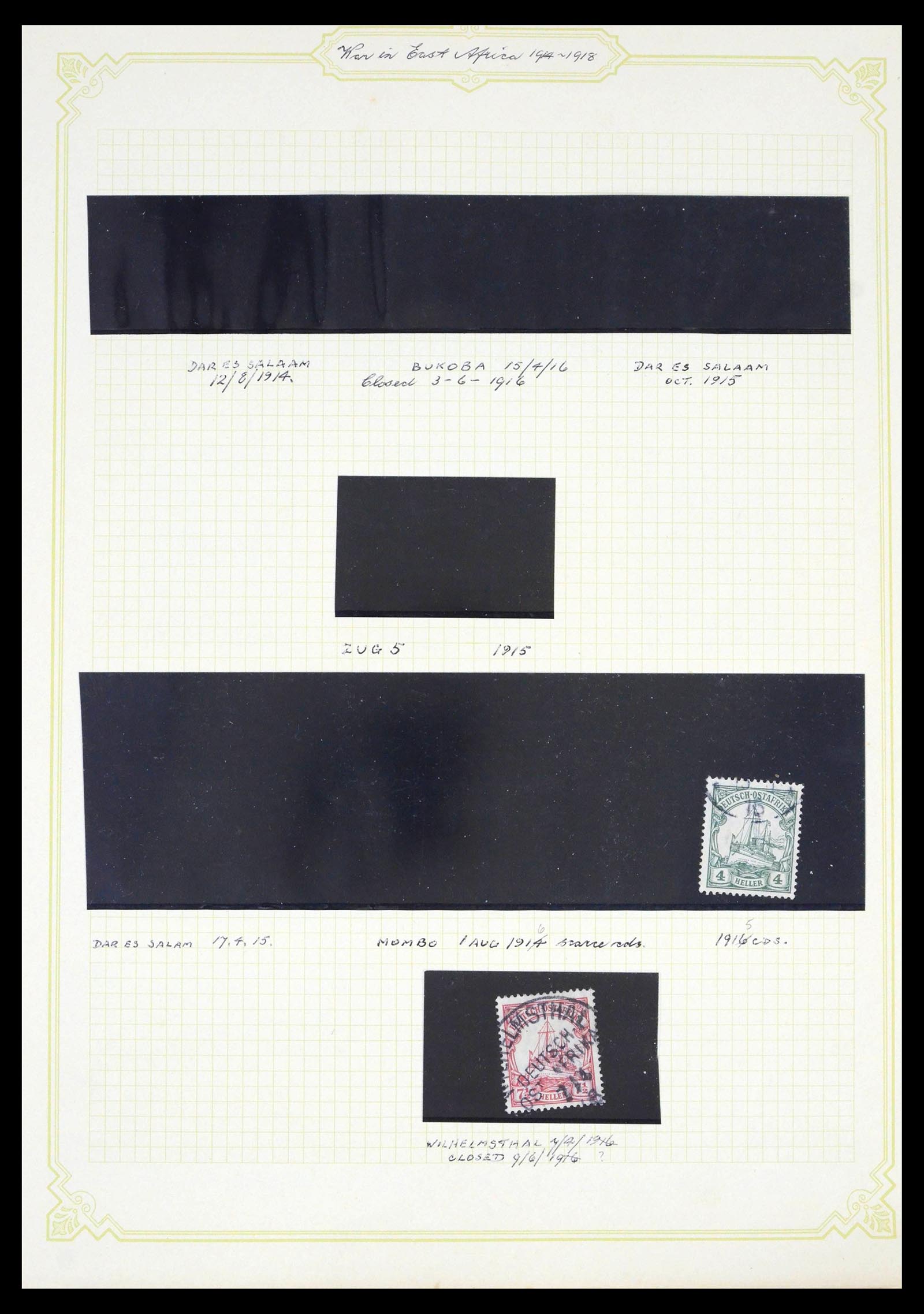 39508 0018 - Postzegelverzameling 39508 Duits Oost Afrika stempels.