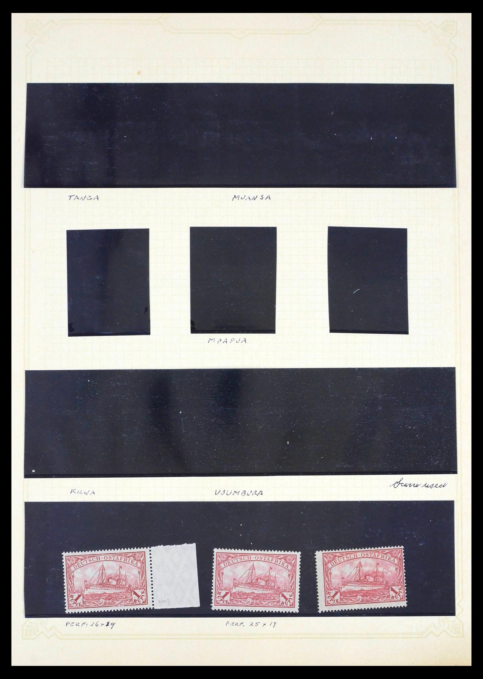 39508 0019 - Postzegelverzameling 39508 Duits Oost Afrika stempels.