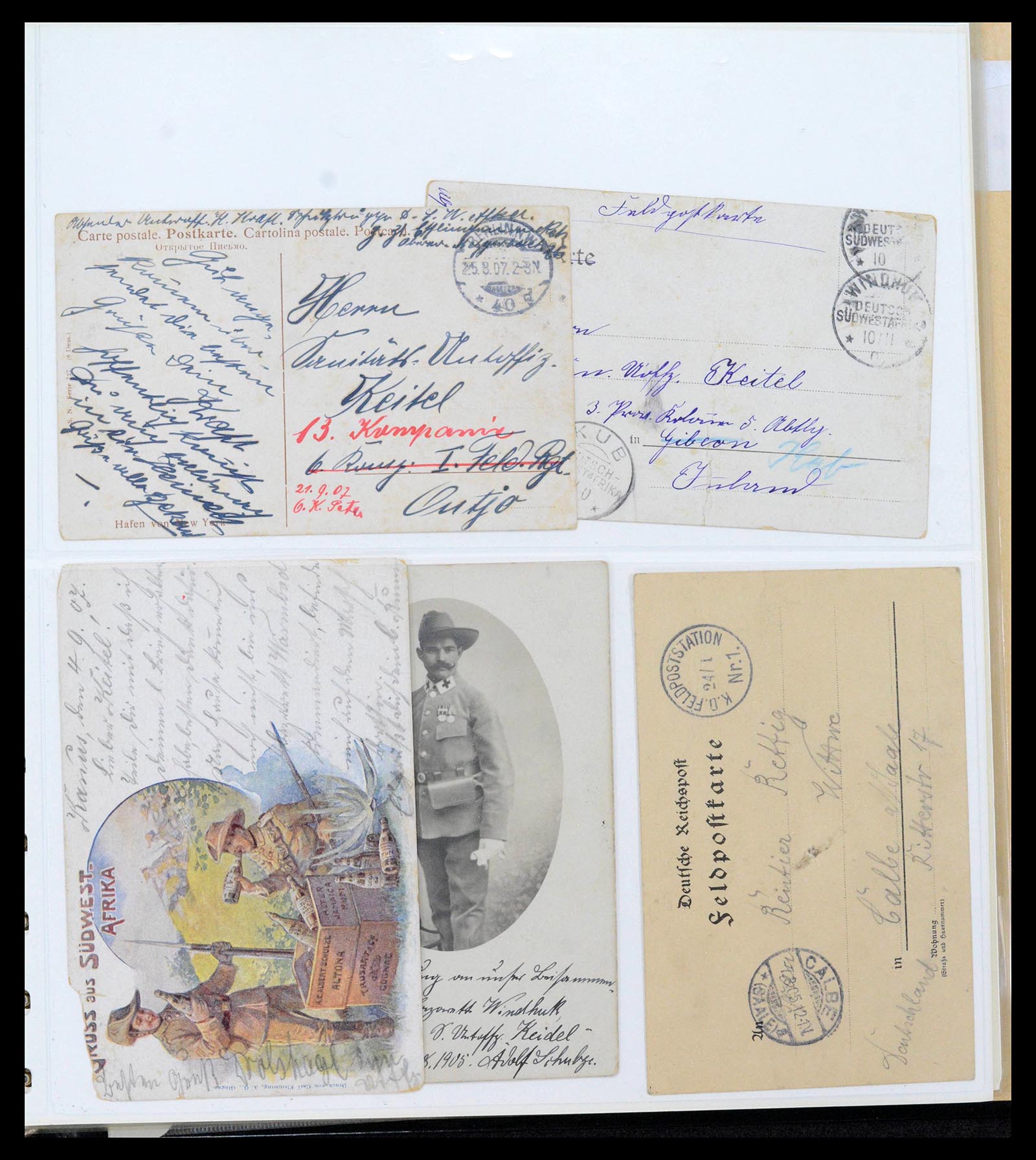 39513 0001 - Postzegelverzameling 39513 Duits Zuid West Afrika.