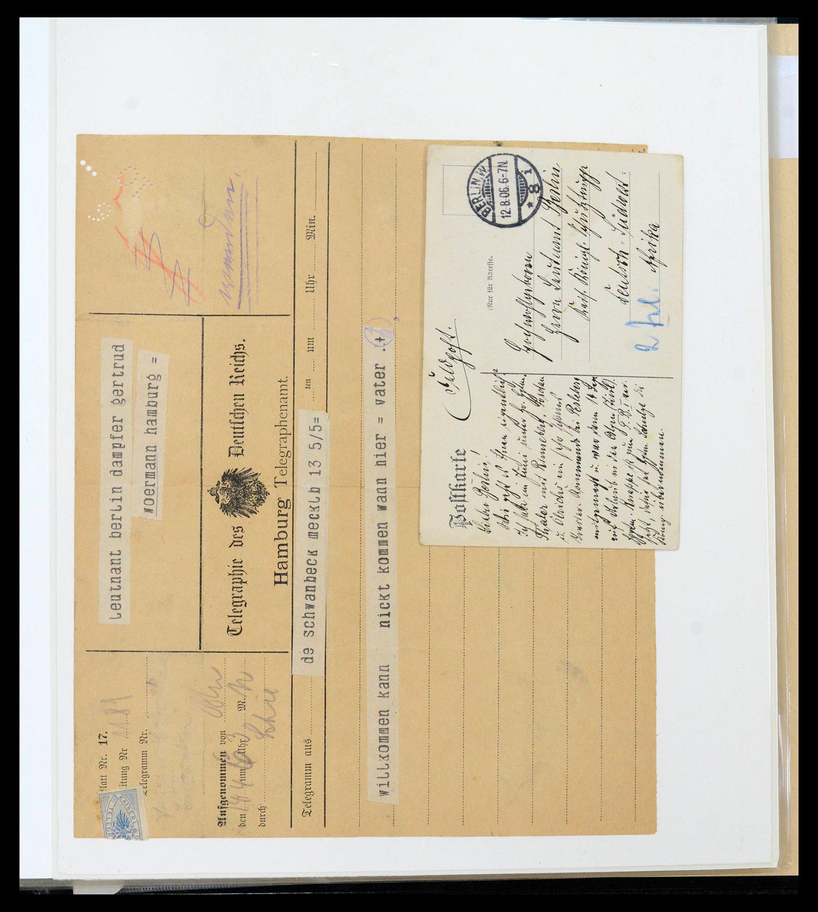 39513 0003 - Postzegelverzameling 39513 Duits Zuid West Afrika.