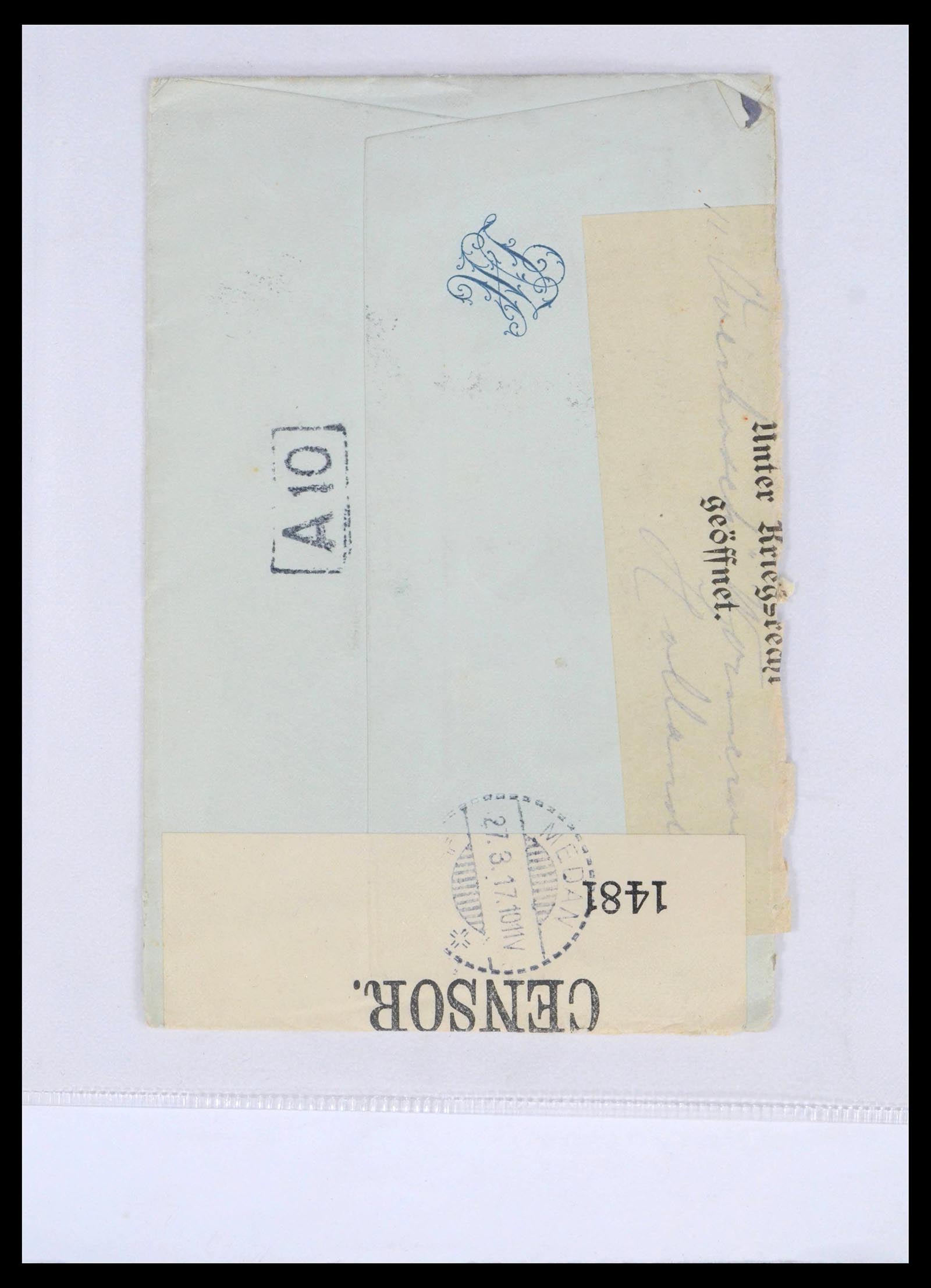 39514 0002 - Postzegelverzameling 39514 Censuurbrieven 1914-1945.
