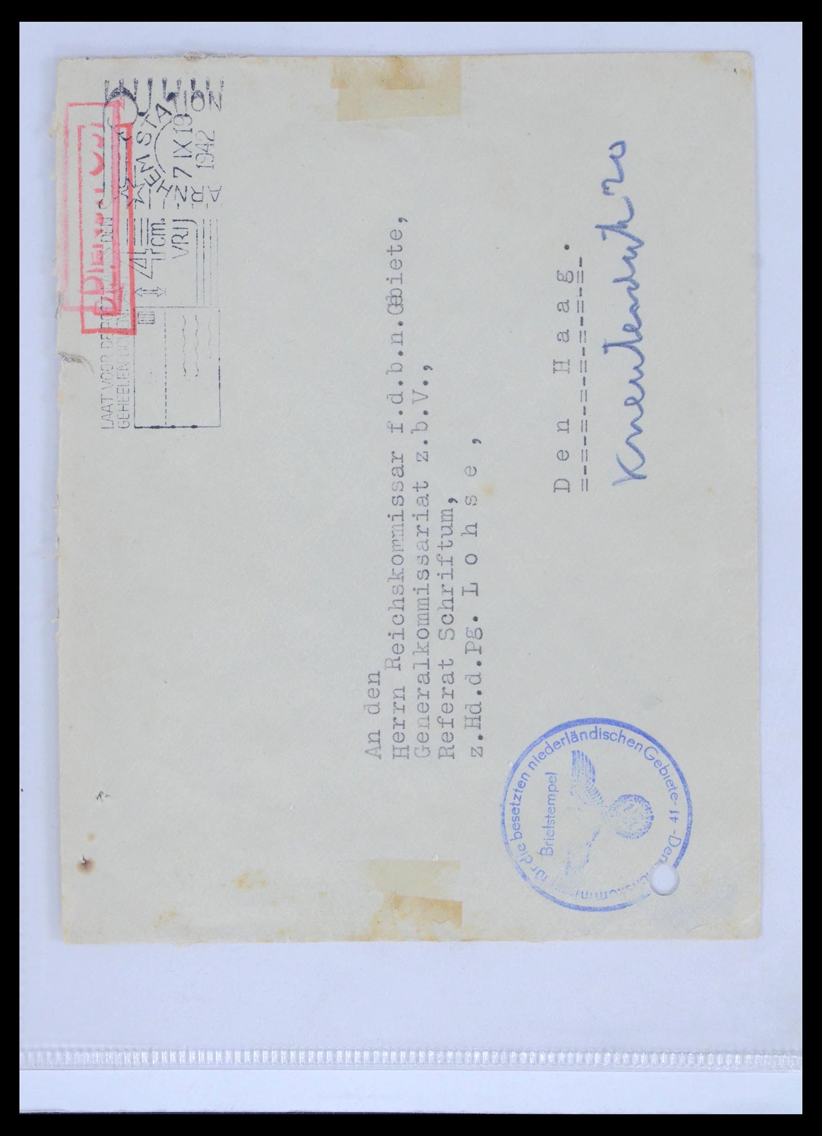 39514 0010 - Postzegelverzameling 39514 Censuurbrieven 1914-1945.