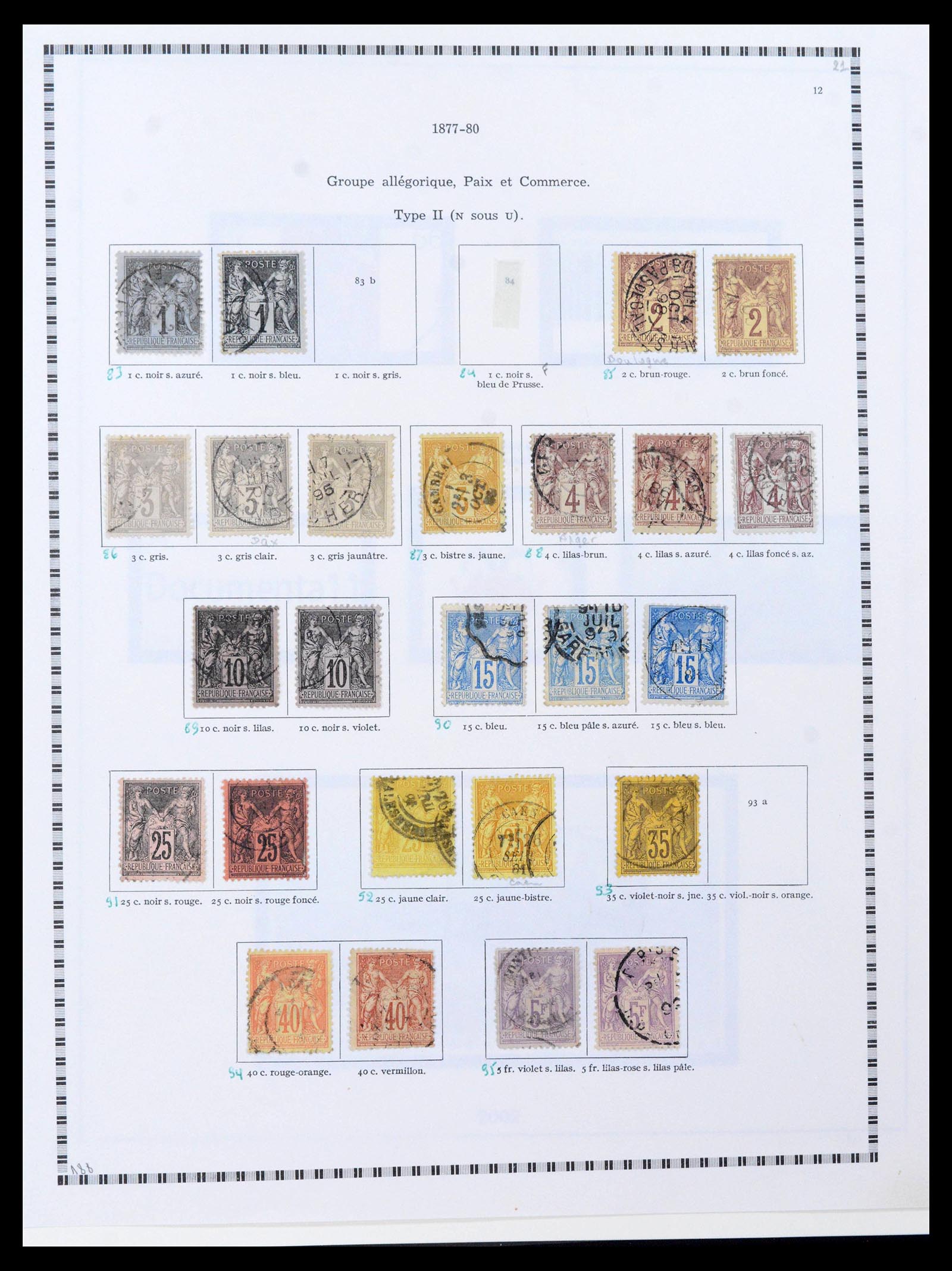 39516 0009 - Postzegelverzameling 39516 Frankrijk 1862-1949.