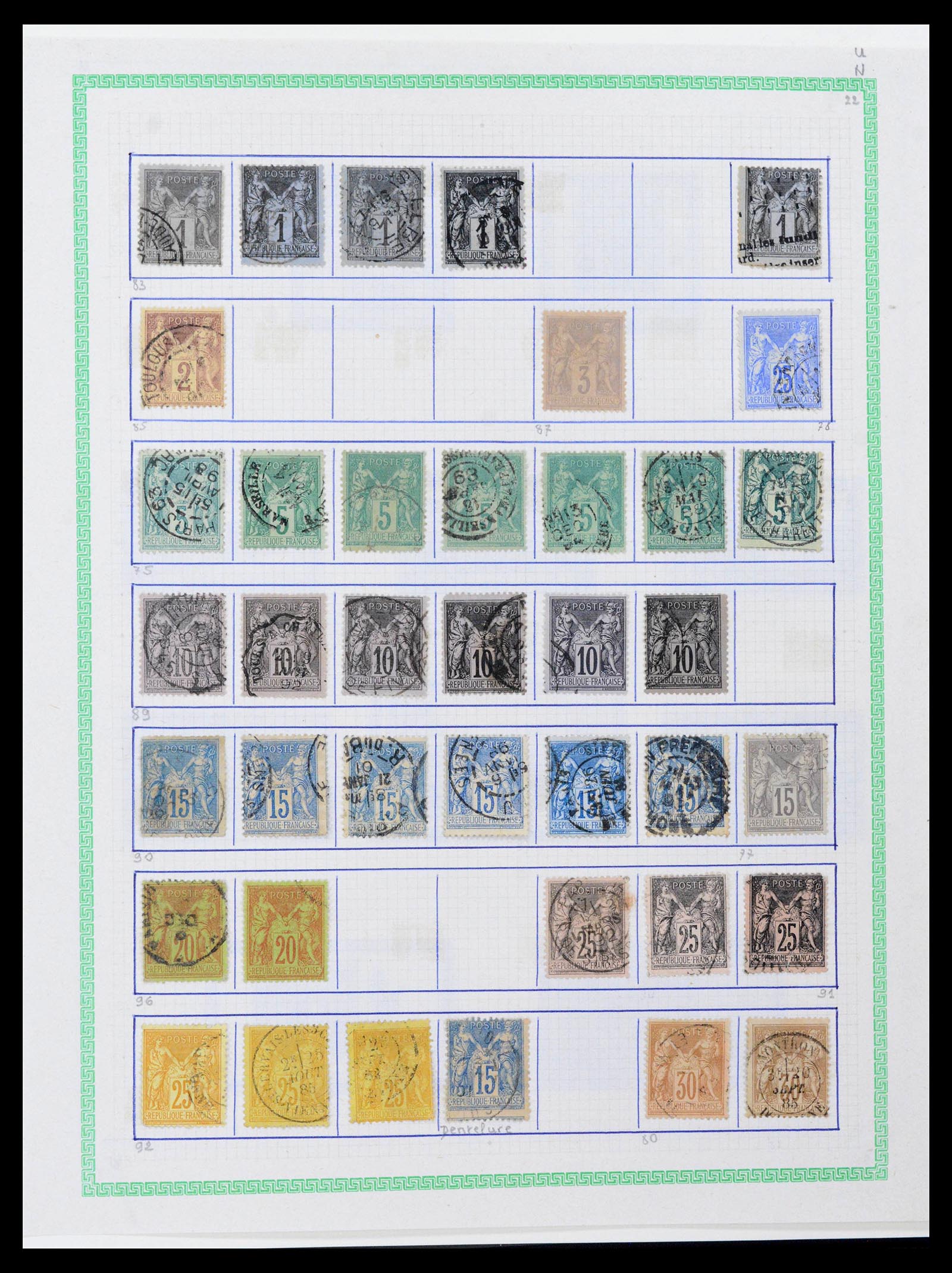 39516 0010 - Postzegelverzameling 39516 Frankrijk 1862-1949.