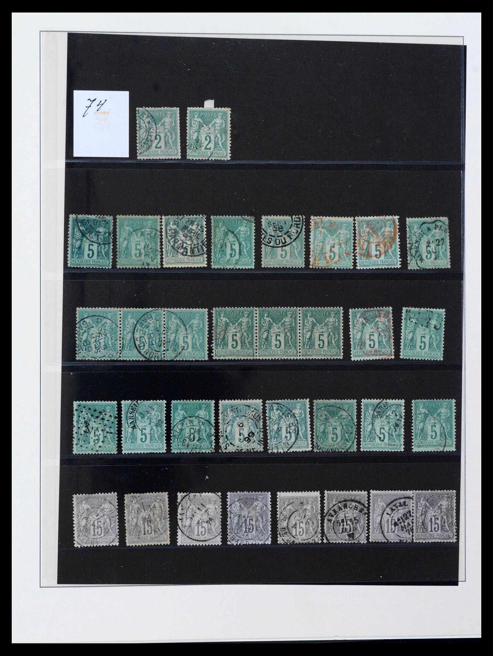 39516 0014 - Postzegelverzameling 39516 Frankrijk 1862-1949.