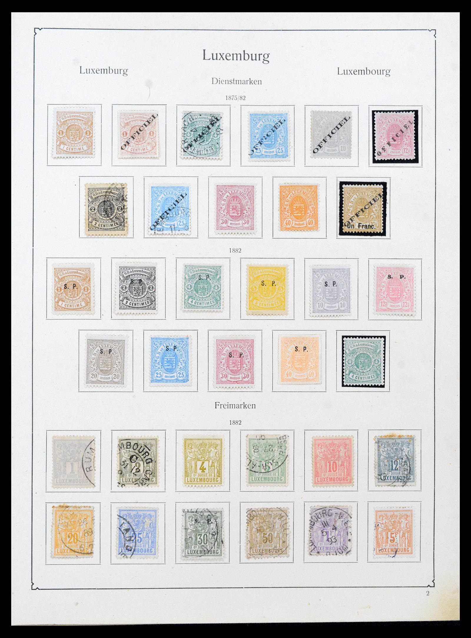 39524 0002 - Postzegelverzameling 39524 Luxemburg 1852-1950.