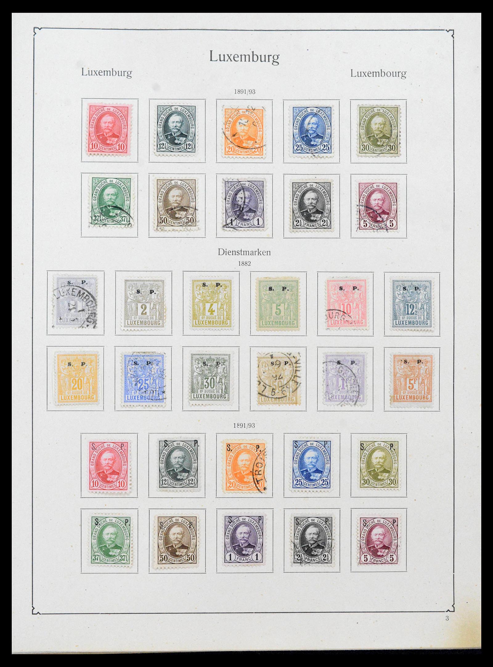39524 0003 - Postzegelverzameling 39524 Luxemburg 1852-1950.