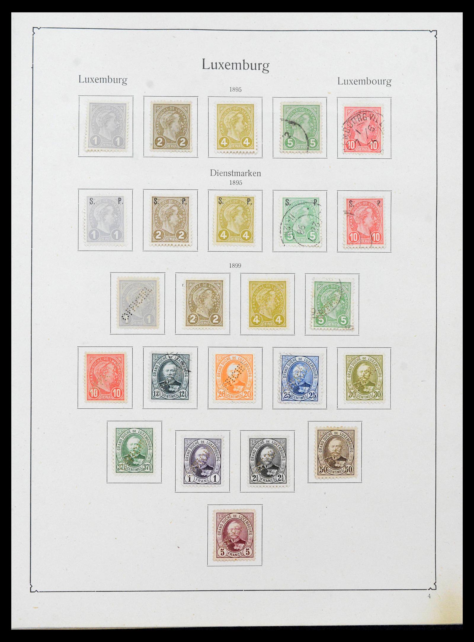 39524 0004 - Postzegelverzameling 39524 Luxemburg 1852-1950.