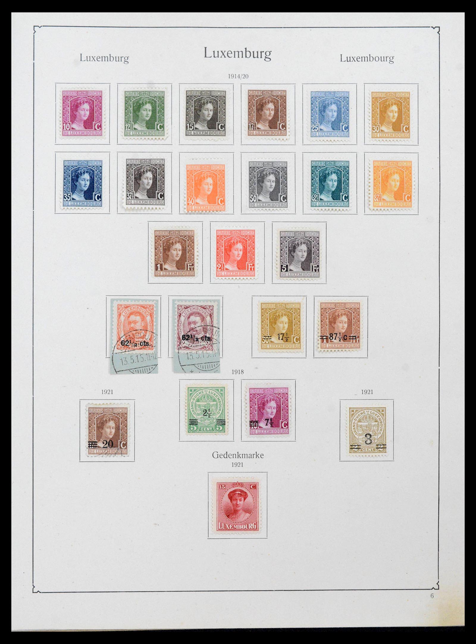 39524 0006 - Postzegelverzameling 39524 Luxemburg 1852-1950.