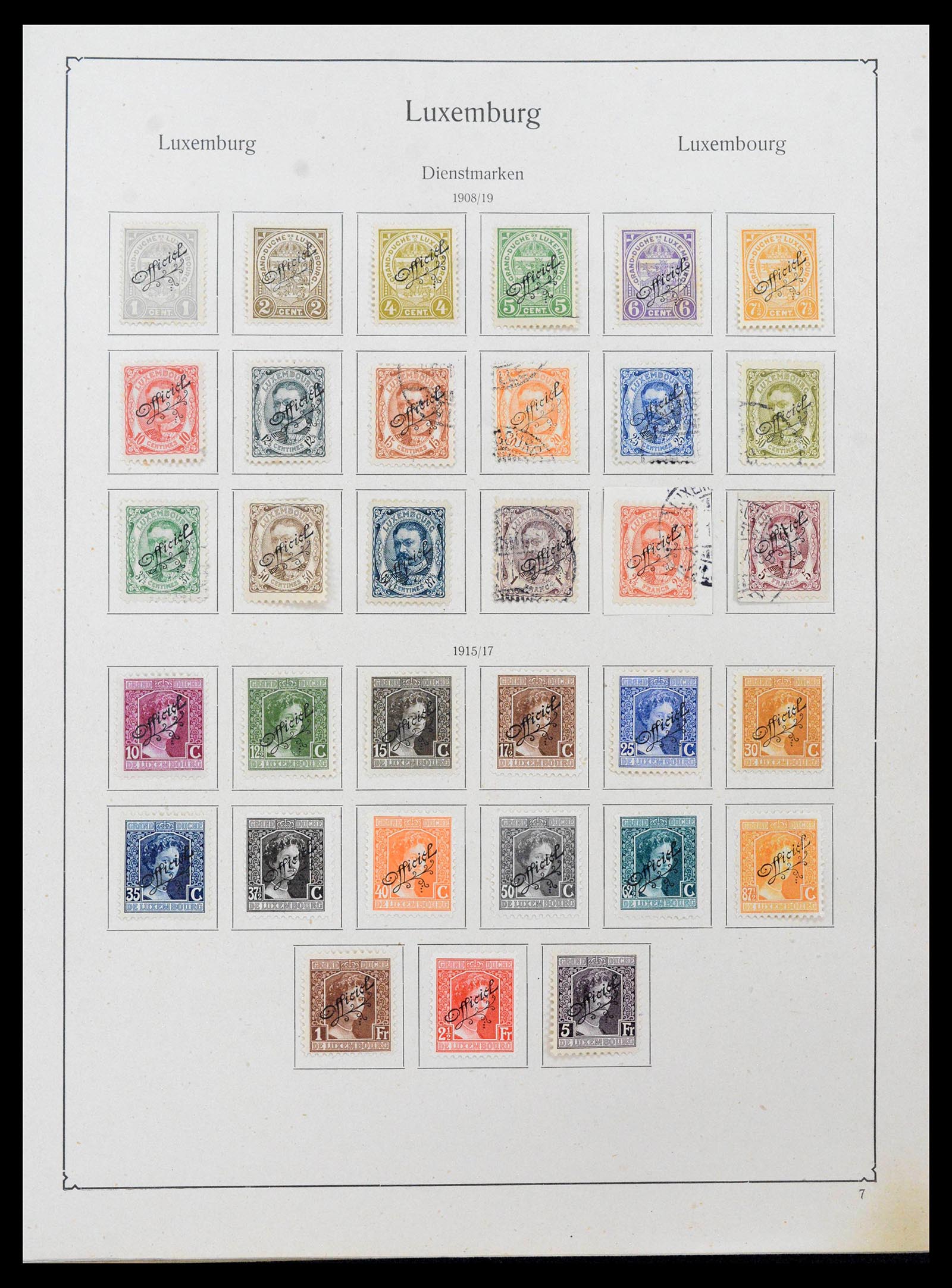 39524 0007 - Postzegelverzameling 39524 Luxemburg 1852-1950.