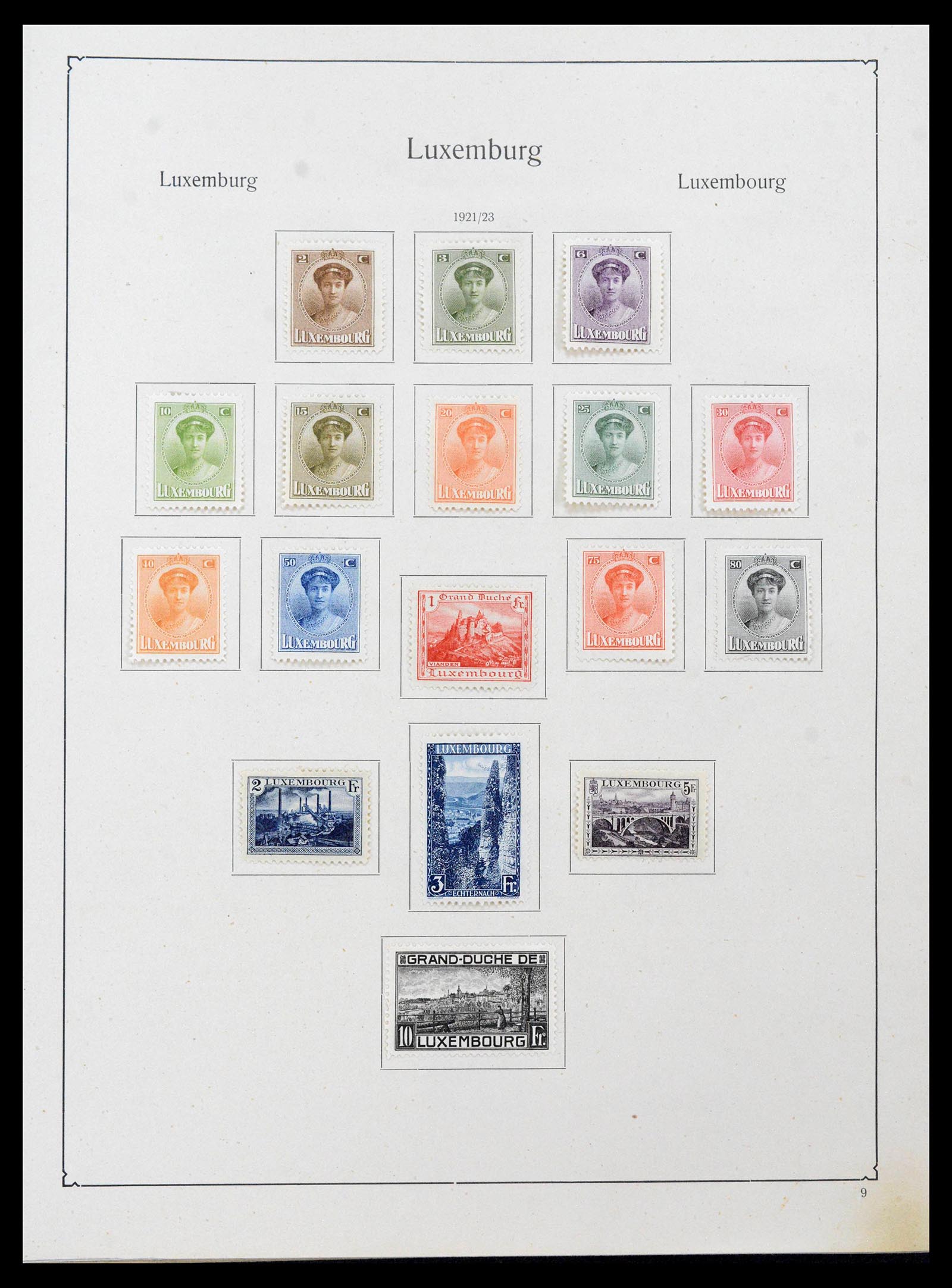 39524 0009 - Postzegelverzameling 39524 Luxemburg 1852-1950.