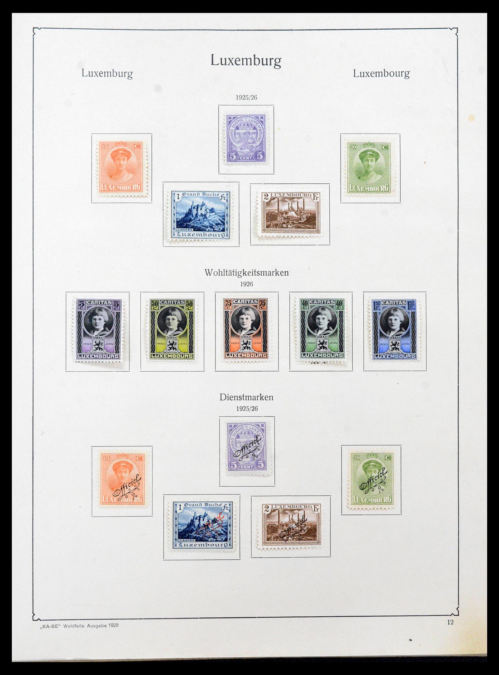 39524 0012 - Postzegelverzameling 39524 Luxemburg 1852-1950.