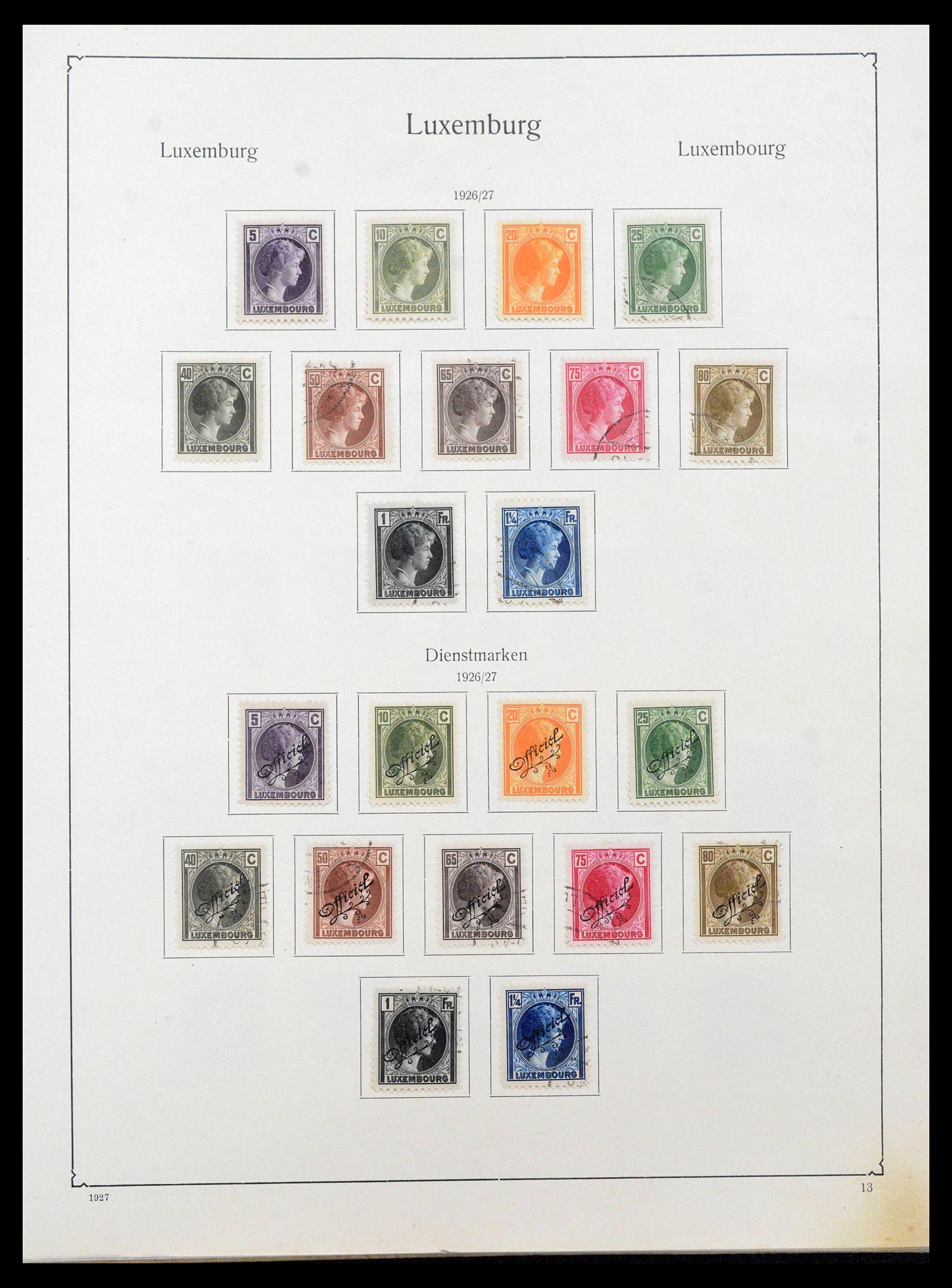 39524 0013 - Postzegelverzameling 39524 Luxemburg 1852-1950.