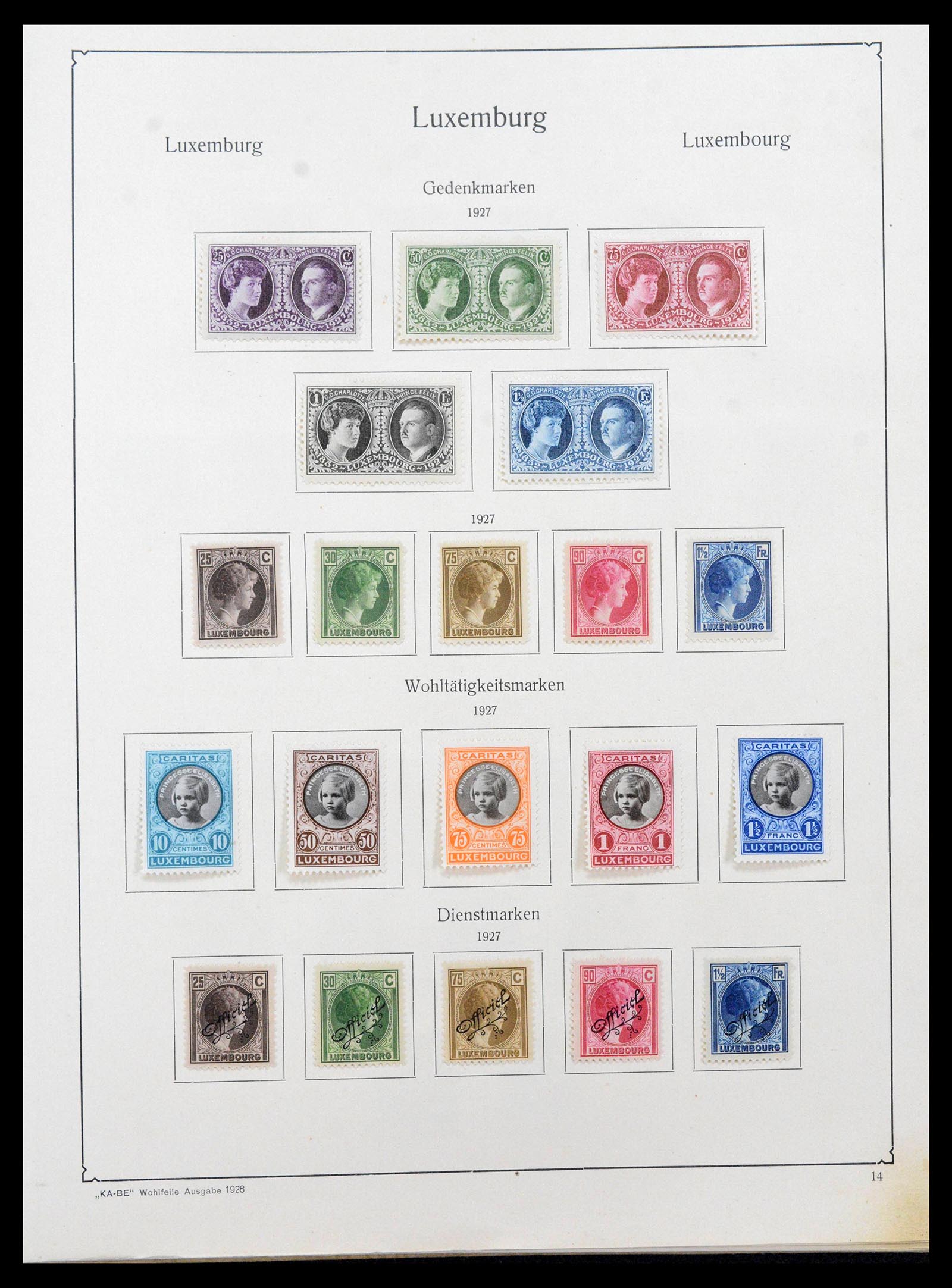 39524 0014 - Postzegelverzameling 39524 Luxemburg 1852-1950.