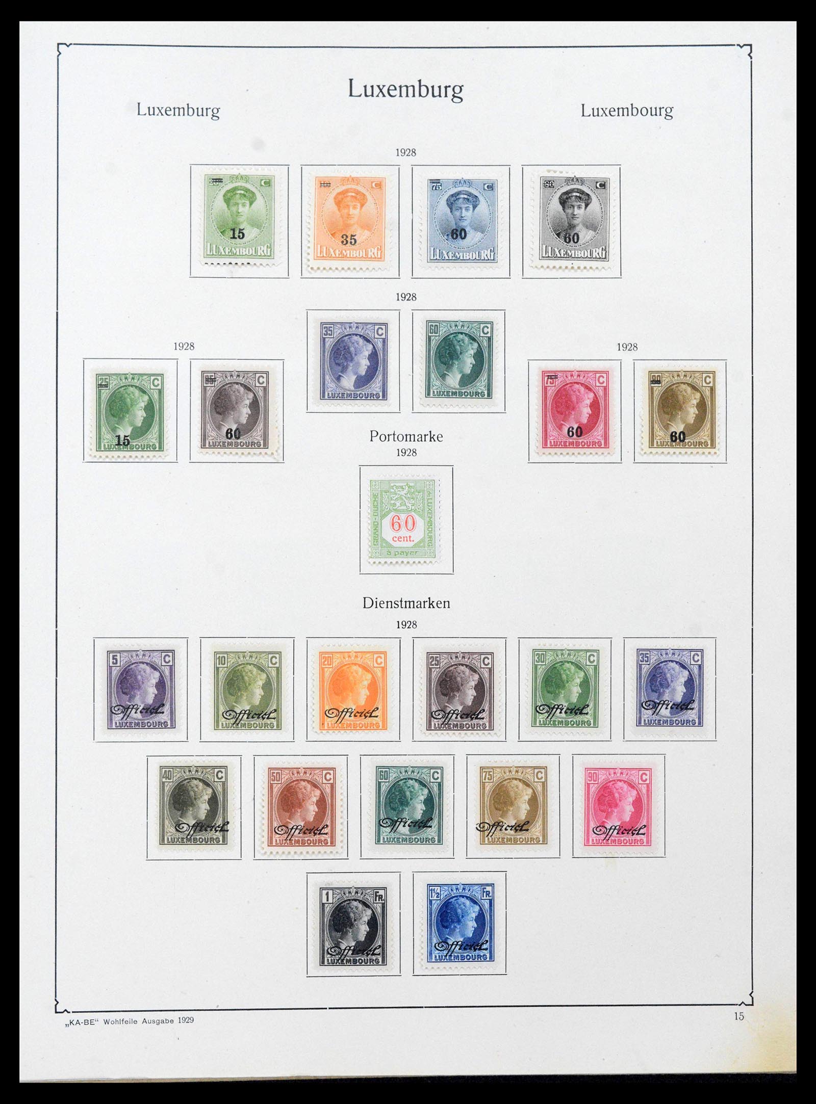 39524 0015 - Postzegelverzameling 39524 Luxemburg 1852-1950.