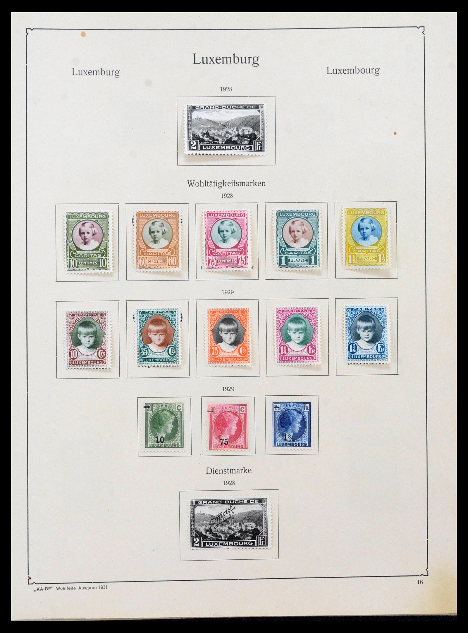 39524 0016 - Postzegelverzameling 39524 Luxemburg 1852-1950.