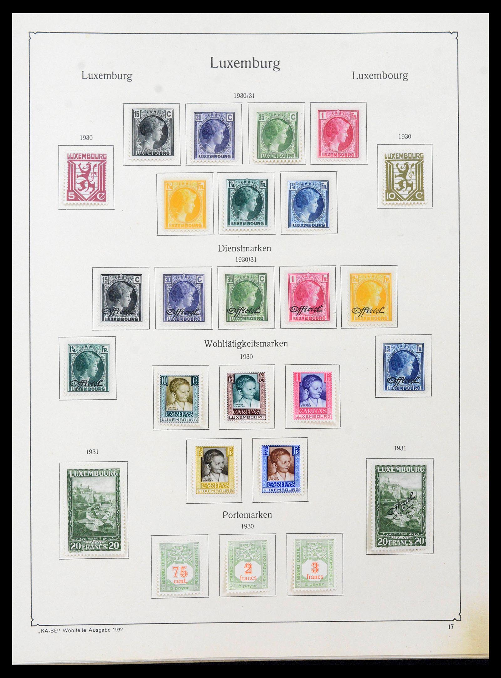39524 0017 - Postzegelverzameling 39524 Luxemburg 1852-1950.