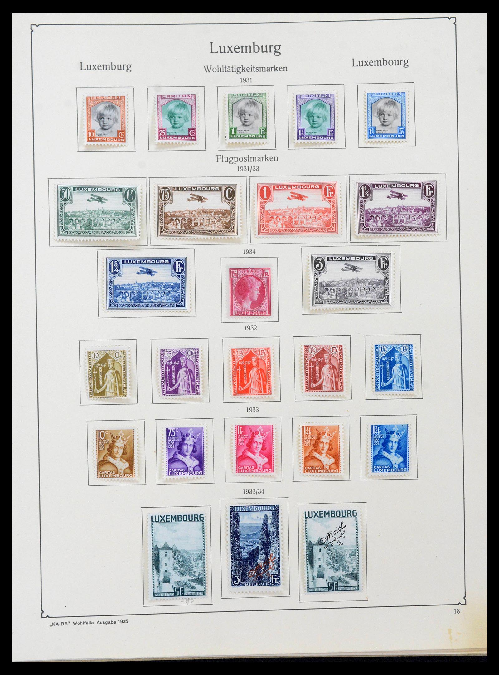 39524 0018 - Postzegelverzameling 39524 Luxemburg 1852-1950.