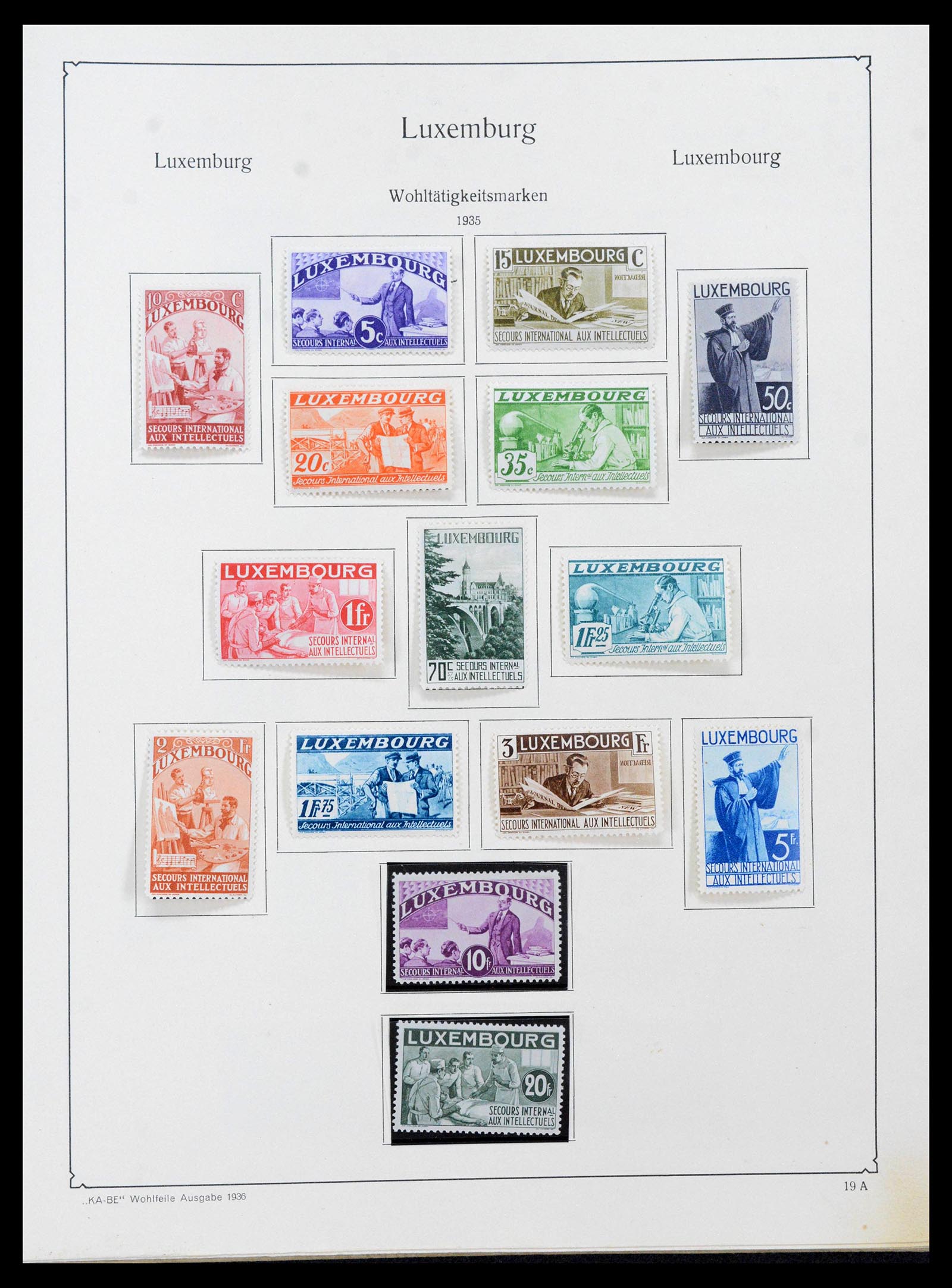 39524 0019 - Postzegelverzameling 39524 Luxemburg 1852-1950.