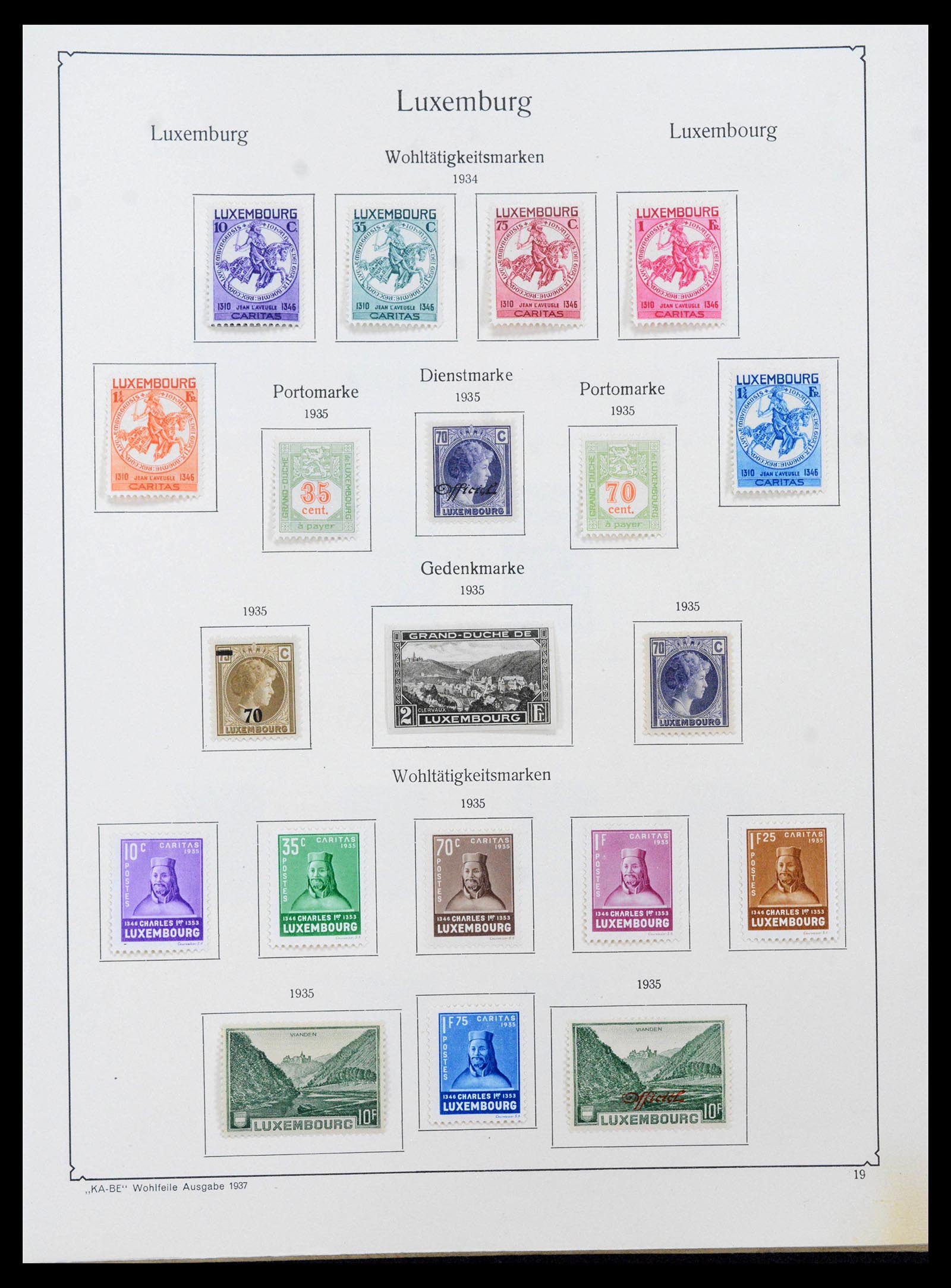 39524 0020 - Postzegelverzameling 39524 Luxemburg 1852-1950.