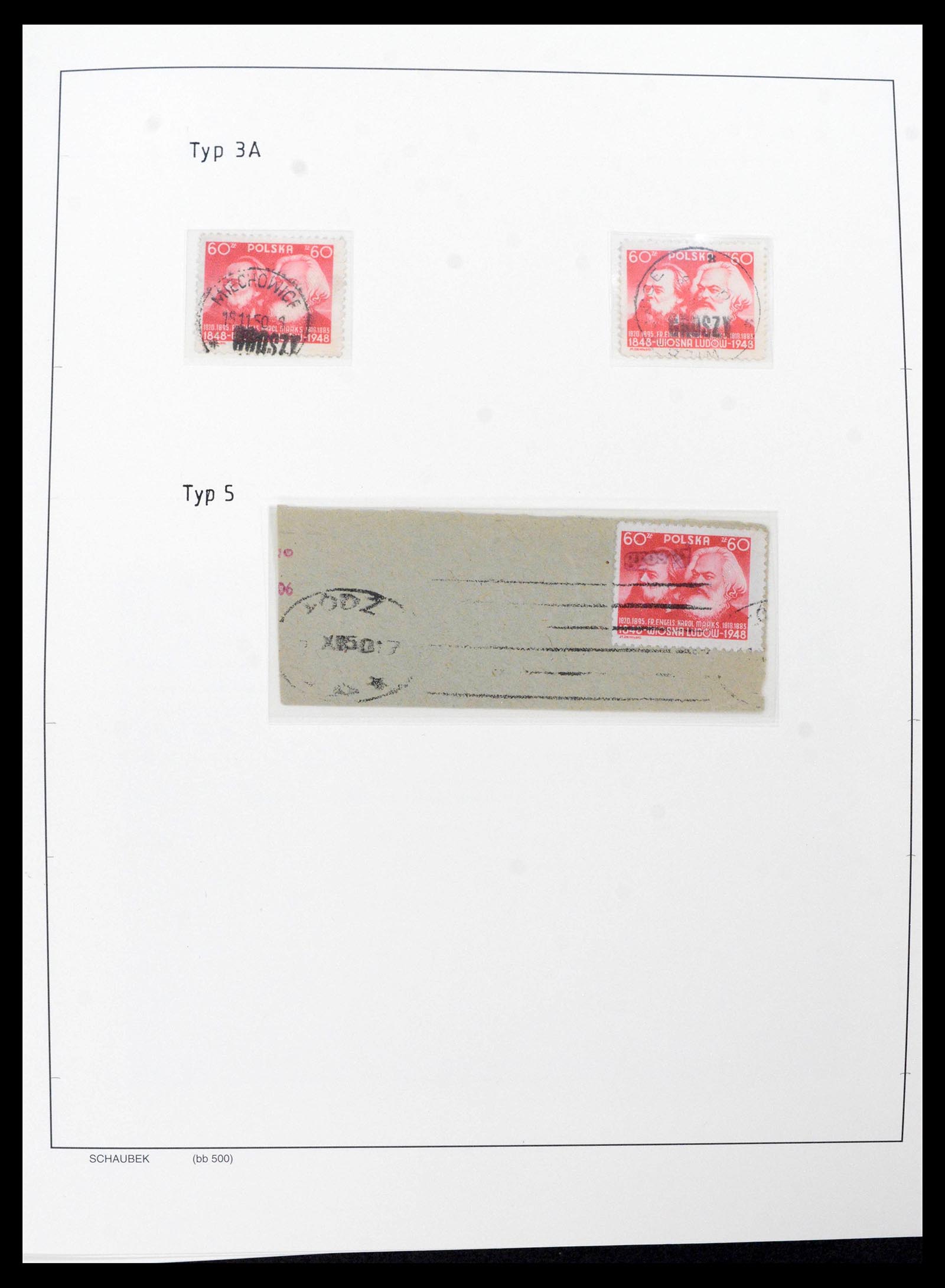 39525 0001 - Postzegelverzameling 39525 Polen Groszy brieven 1950.