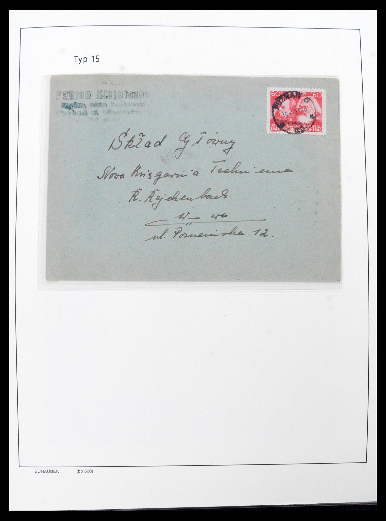 39525 0003 - Postzegelverzameling 39525 Polen Groszy brieven 1950.