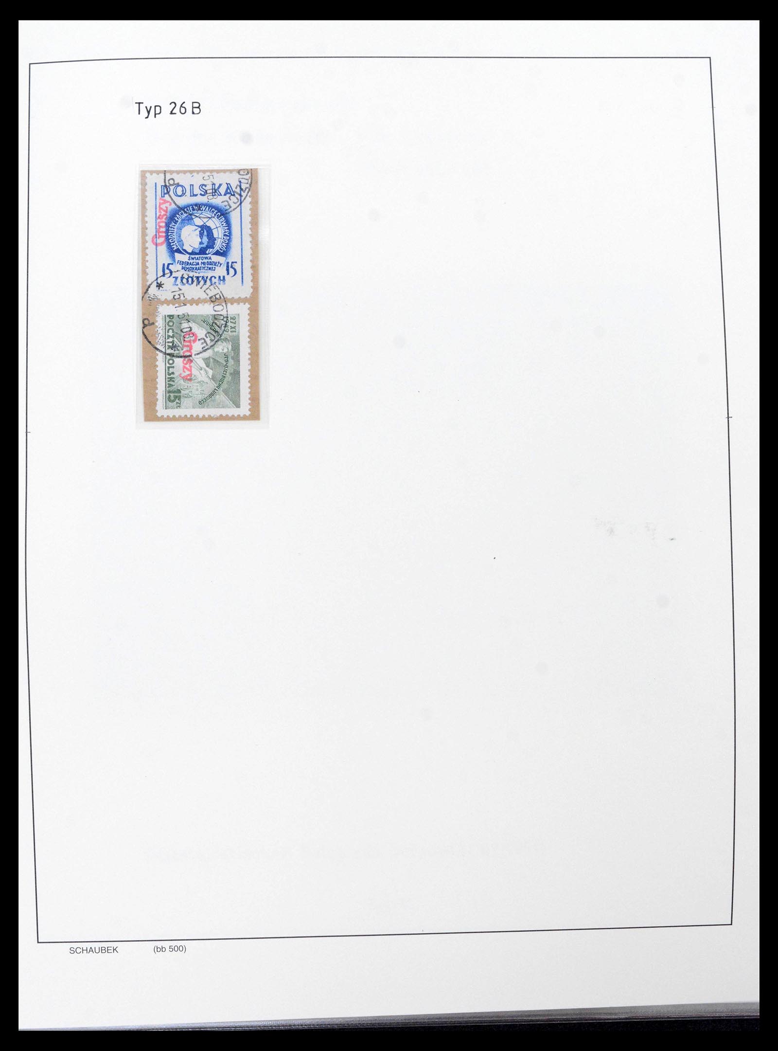 39525 0014 - Postzegelverzameling 39525 Polen Groszy brieven 1950.