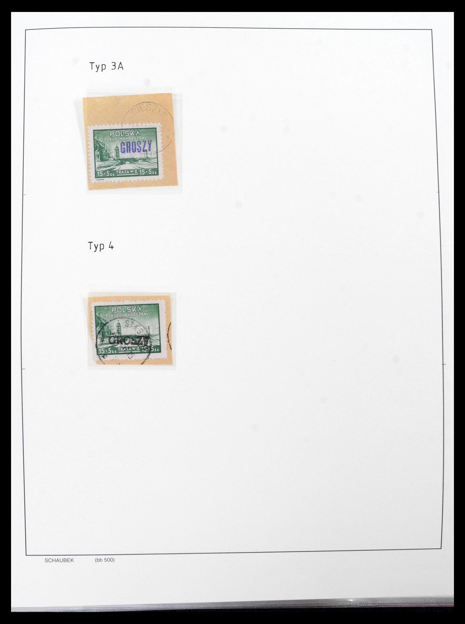 39525 0016 - Postzegelverzameling 39525 Polen Groszy brieven 1950.