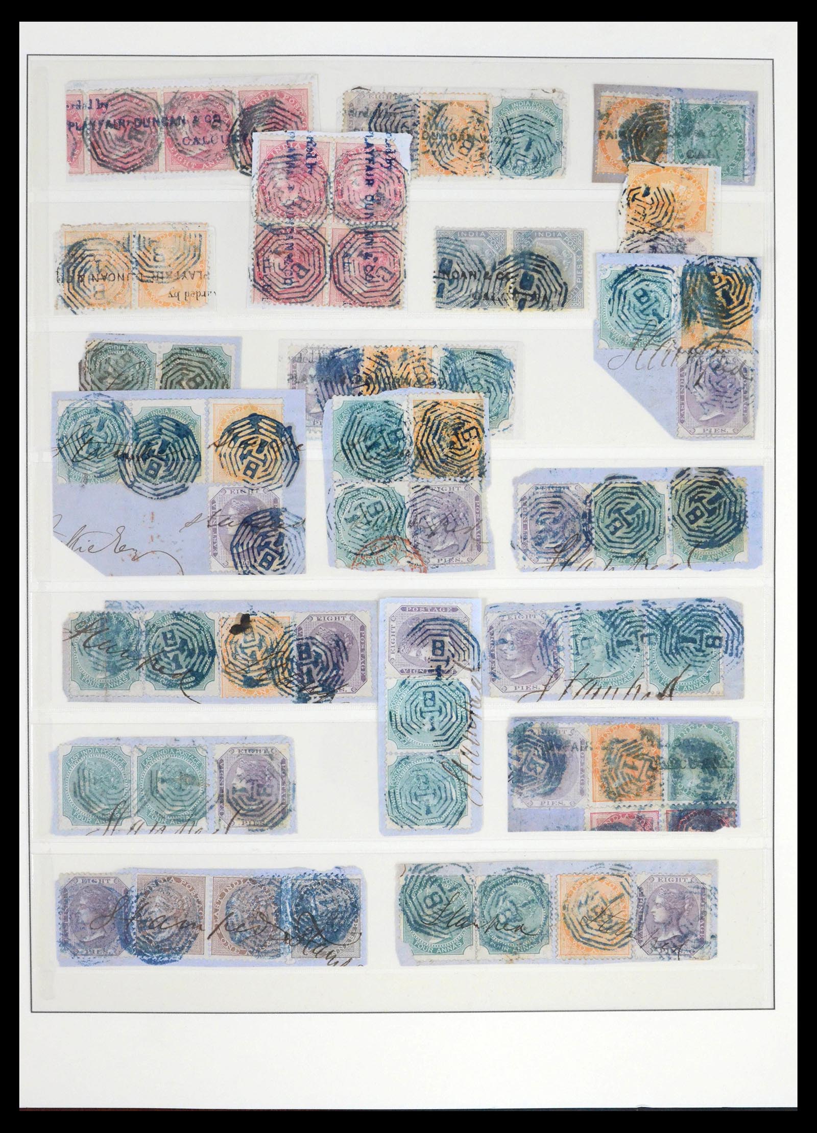 39526 0001 - Postzegelverzameling 39526 India en Staten stempels 1856-1940.
