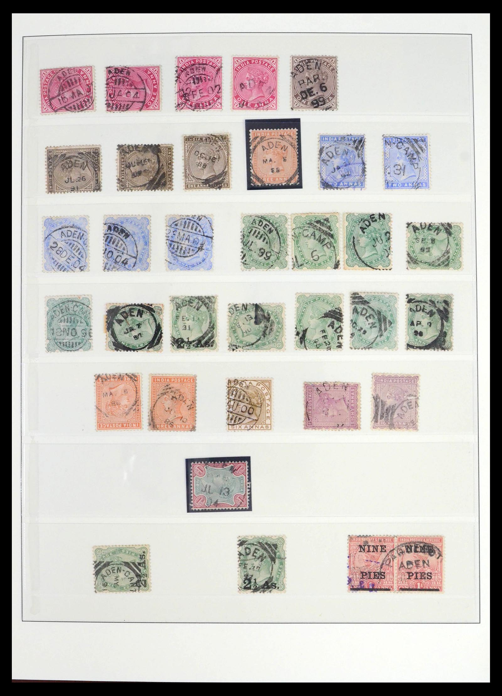 39526 0002 - Postzegelverzameling 39526 India en Staten stempels 1856-1940.