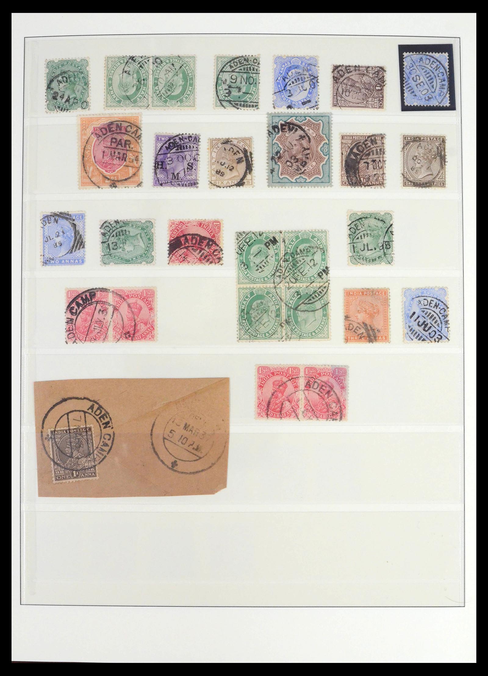 39526 0003 - Postzegelverzameling 39526 India en Staten stempels 1856-1940.