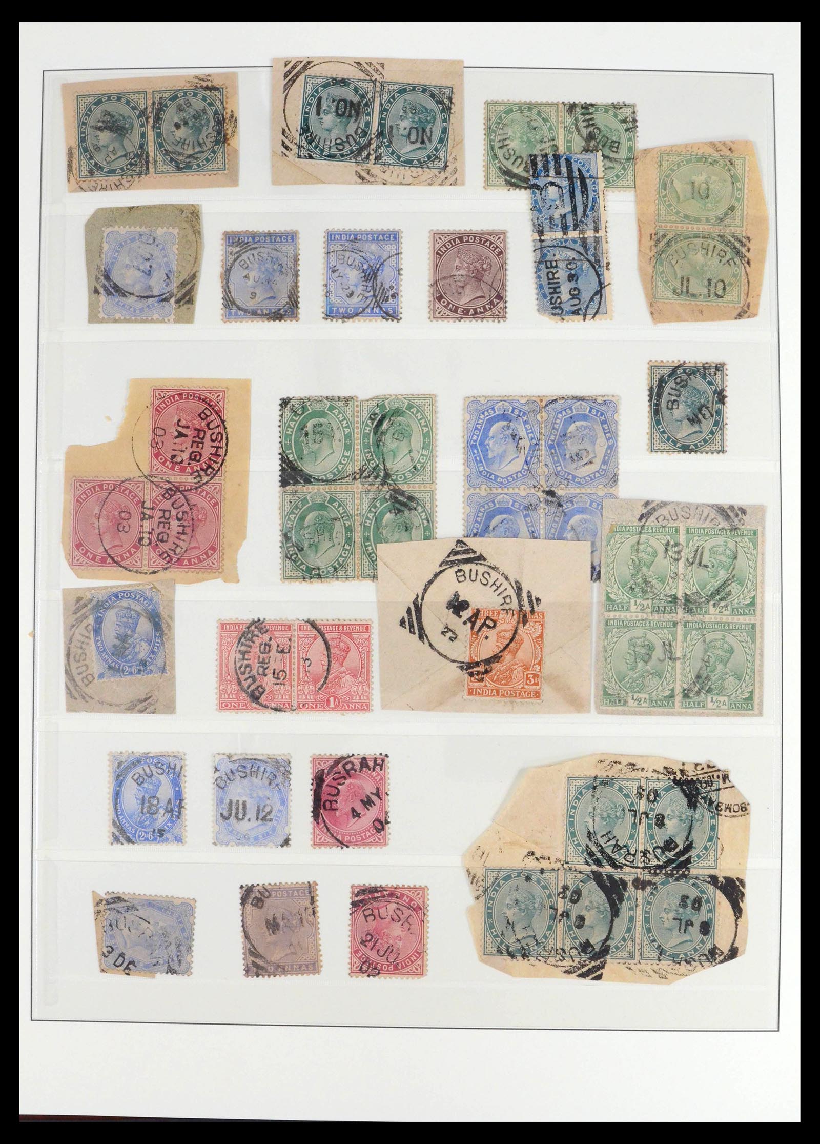 39526 0005 - Postzegelverzameling 39526 India en Staten stempels 1856-1940.