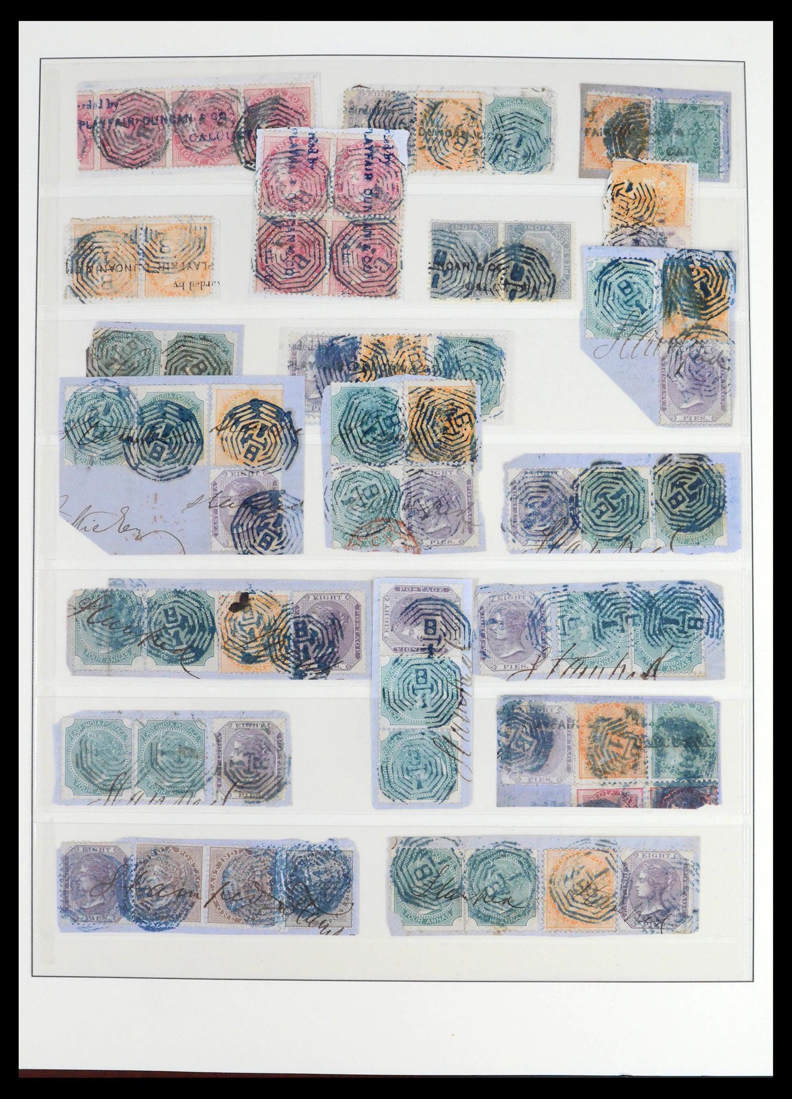 39526 0006 - Postzegelverzameling 39526 India en Staten stempels 1856-1940.