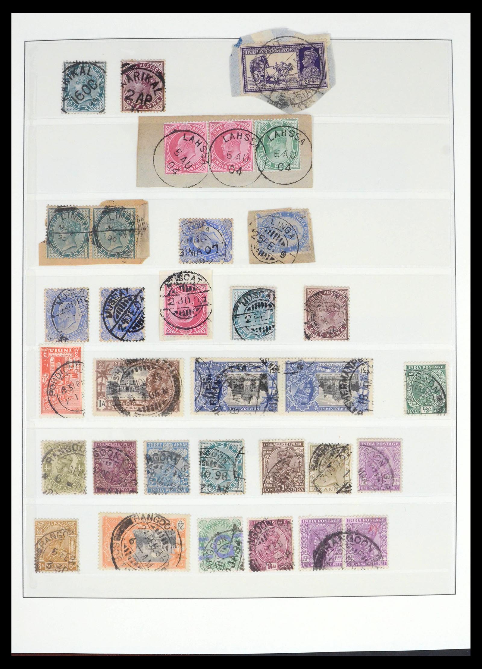 39526 0009 - Postzegelverzameling 39526 India en Staten stempels 1856-1940.