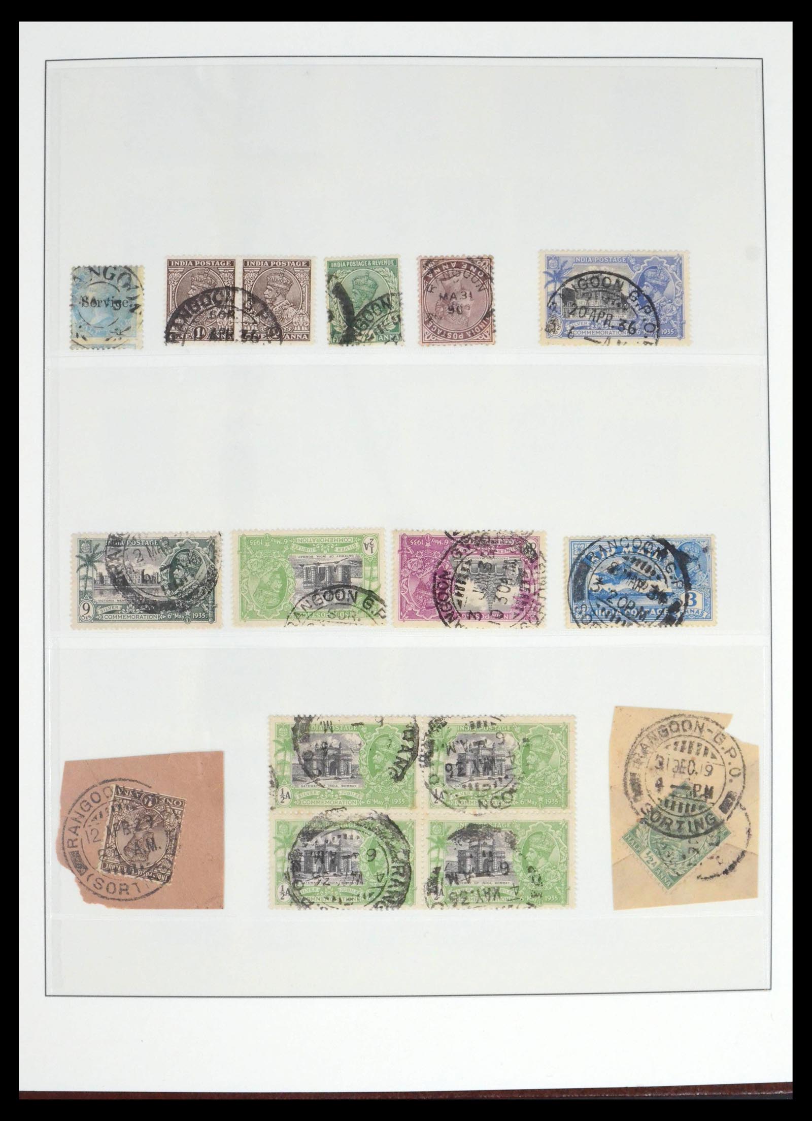 39526 0010 - Postzegelverzameling 39526 India en Staten stempels 1856-1940.