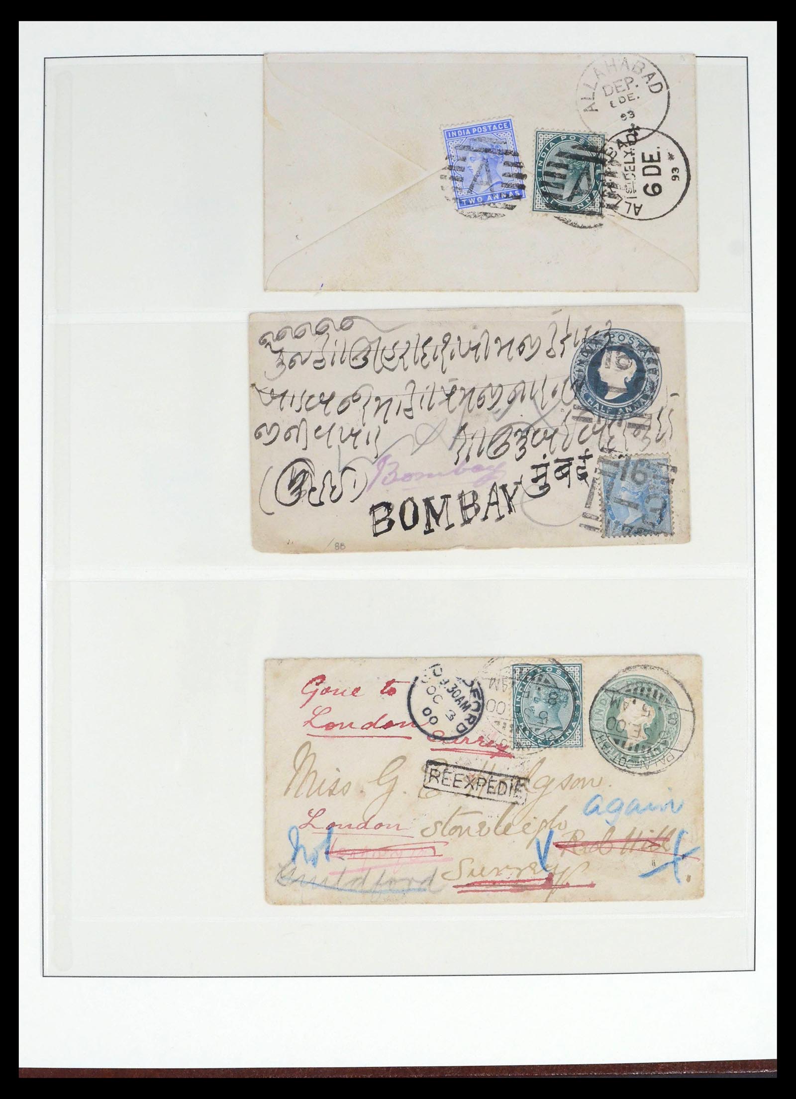 39526 0012 - Postzegelverzameling 39526 India en Staten stempels 1856-1940.
