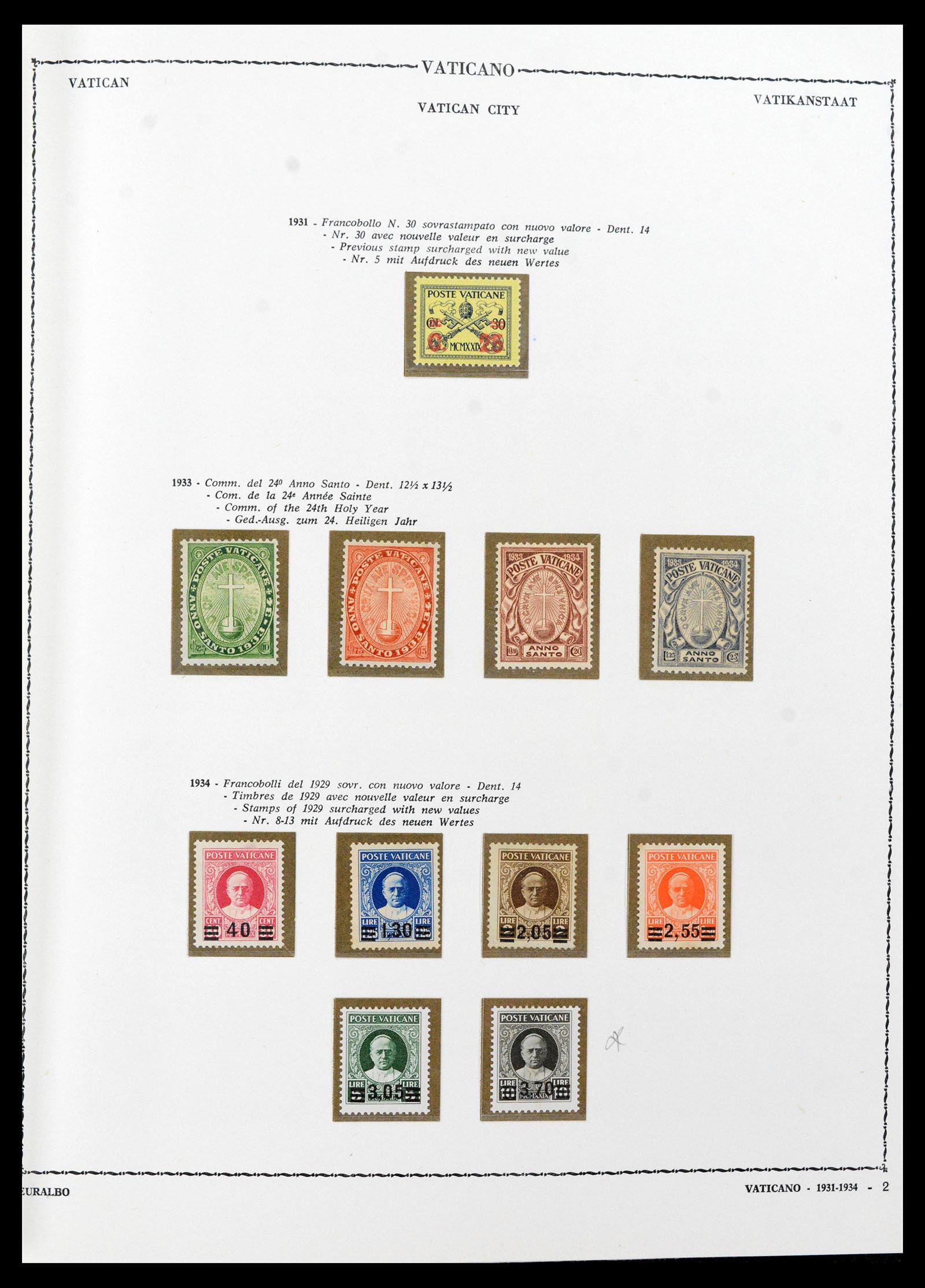 39529 0002 - Postzegelverzameling 39529 Vaticaan 1929-1972.
