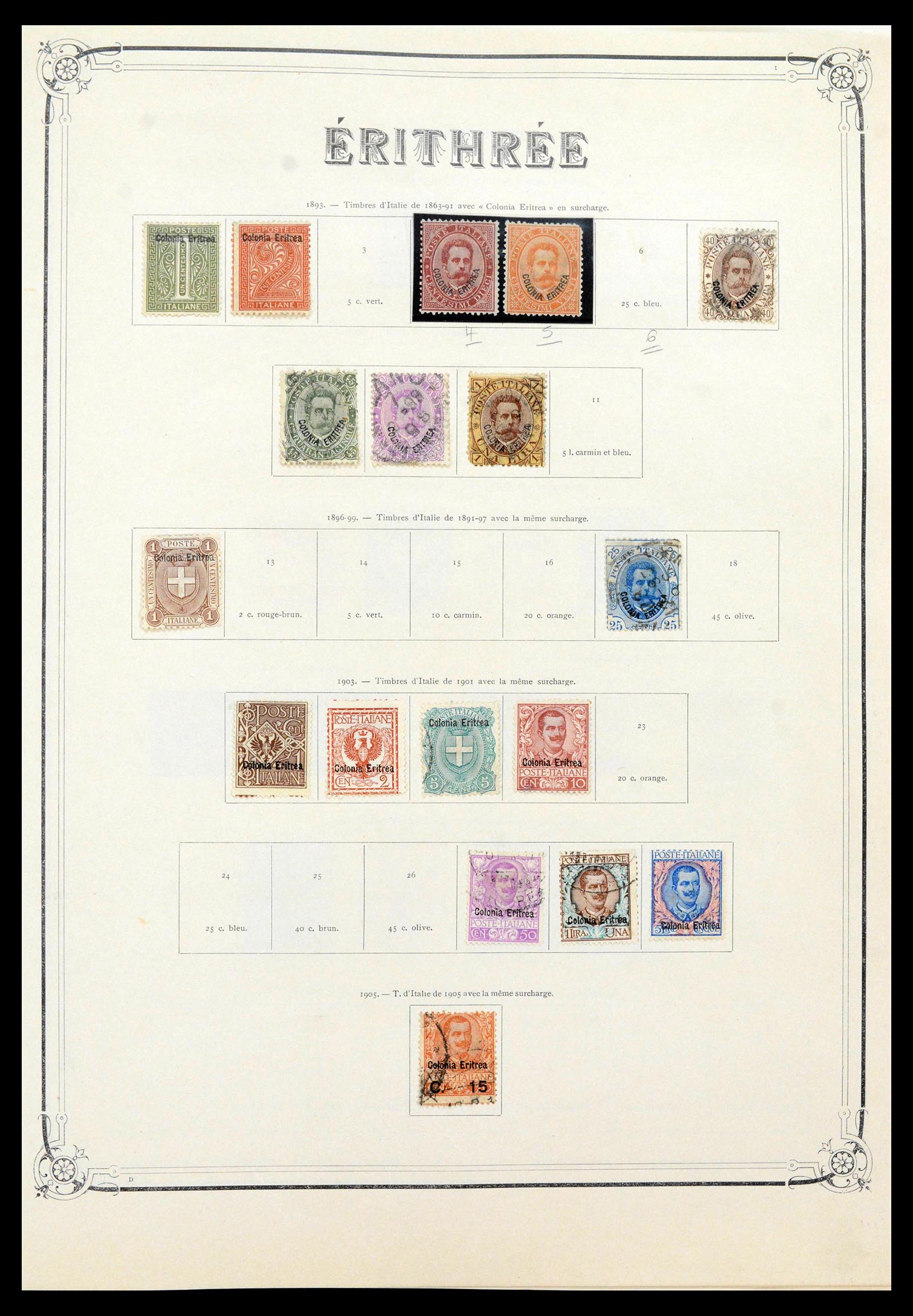 39535 0013 - Postzegelverzameling 39535 Italiaanse koloniën 1893-1941.
