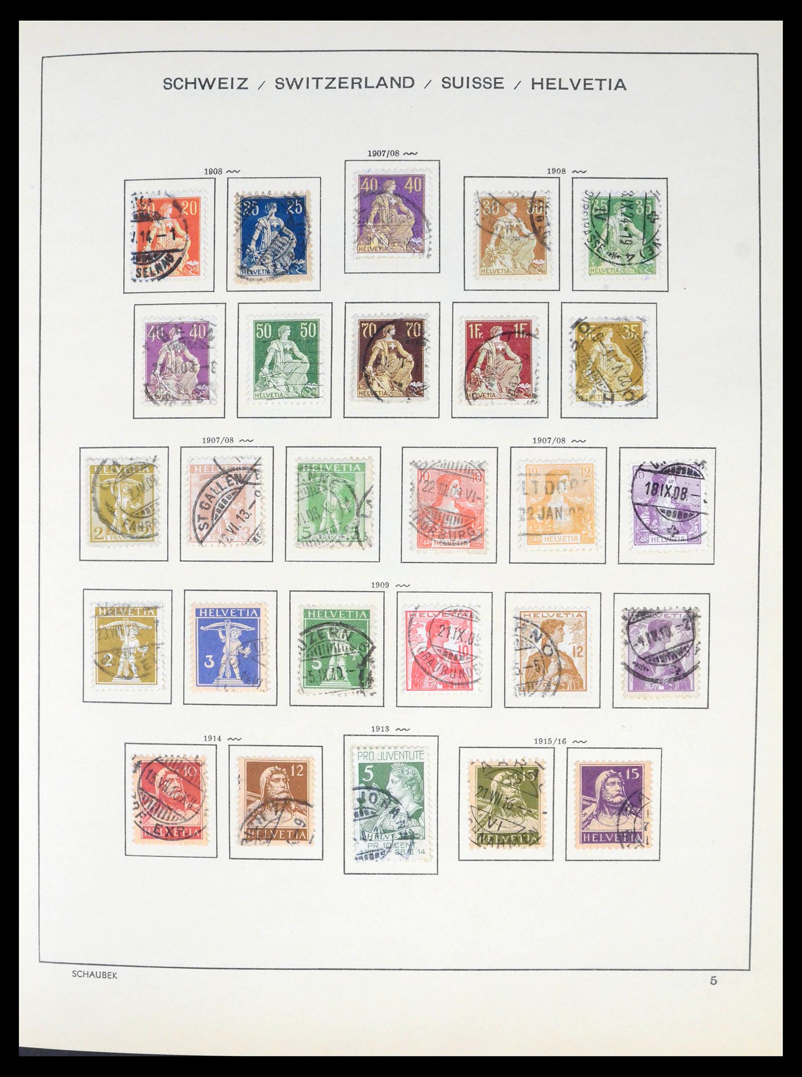 39540 0006 - Postzegelverzameling 39540 Zwitserland 1850-1982.