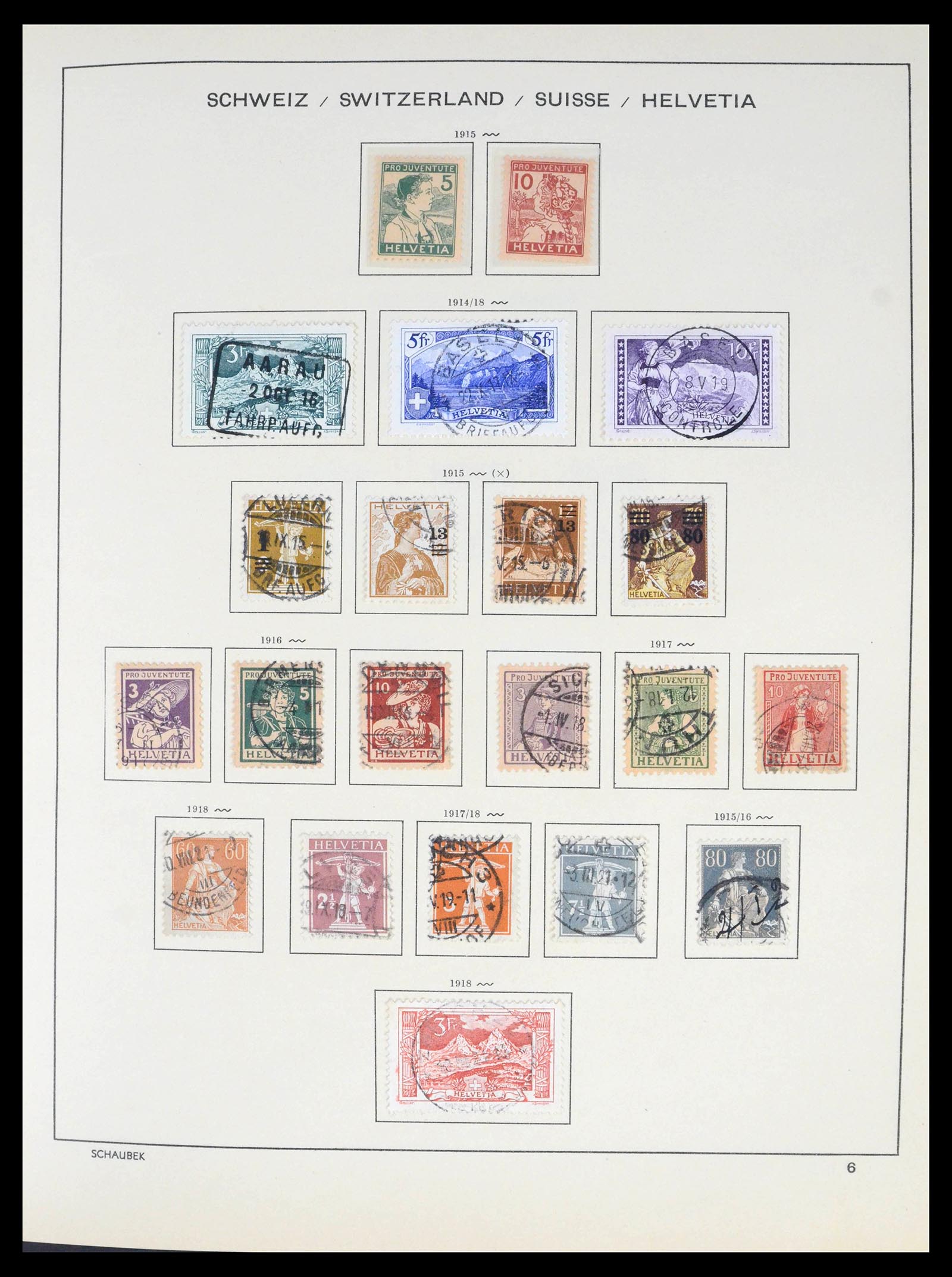 39540 0009 - Postzegelverzameling 39540 Zwitserland 1850-1982.