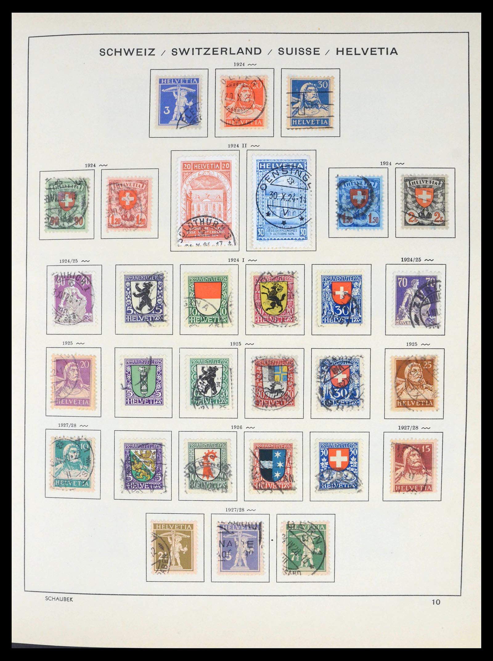39540 0014 - Postzegelverzameling 39540 Zwitserland 1850-1982.