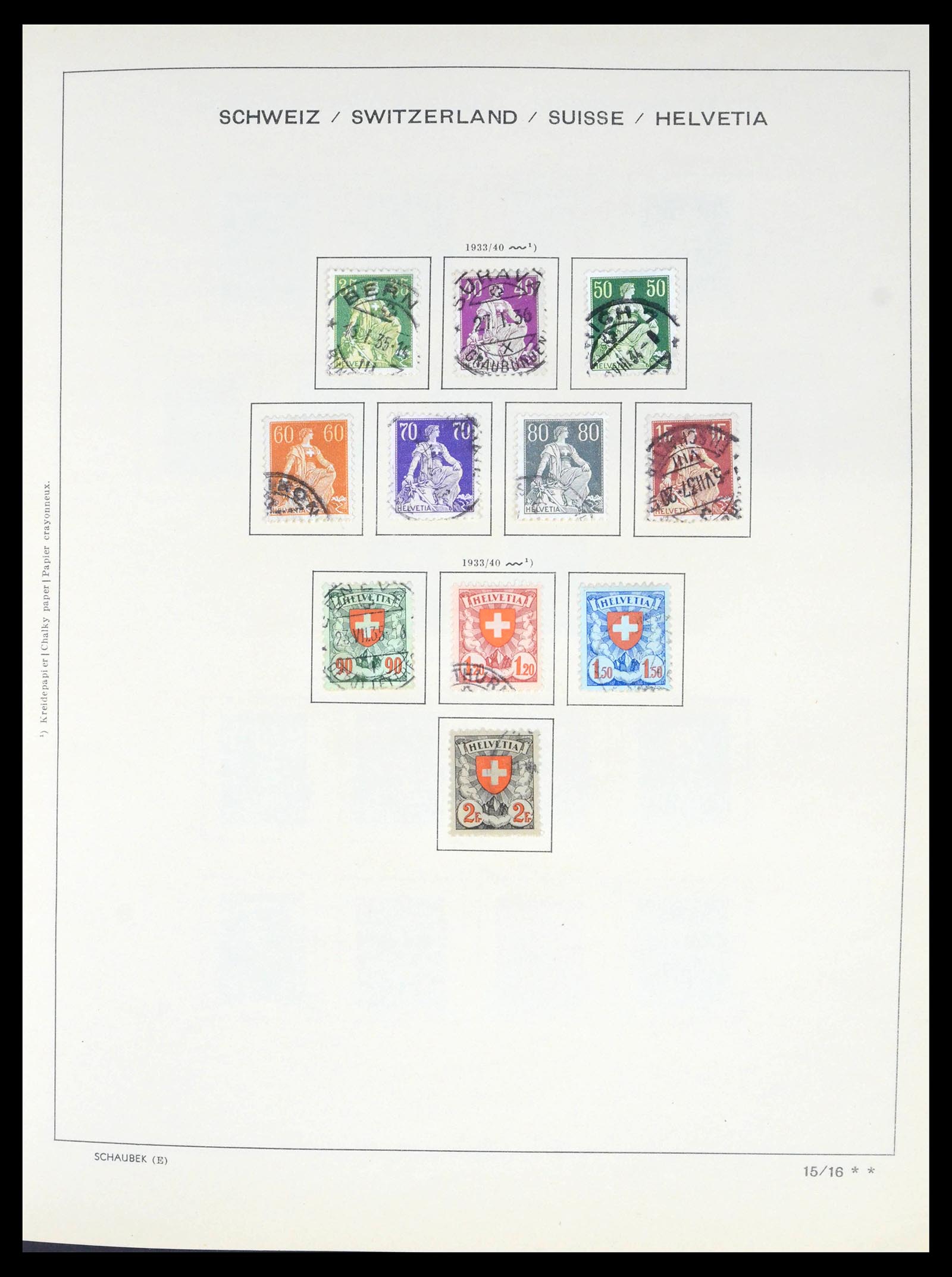 39540 0017 - Postzegelverzameling 39540 Zwitserland 1850-1982.
